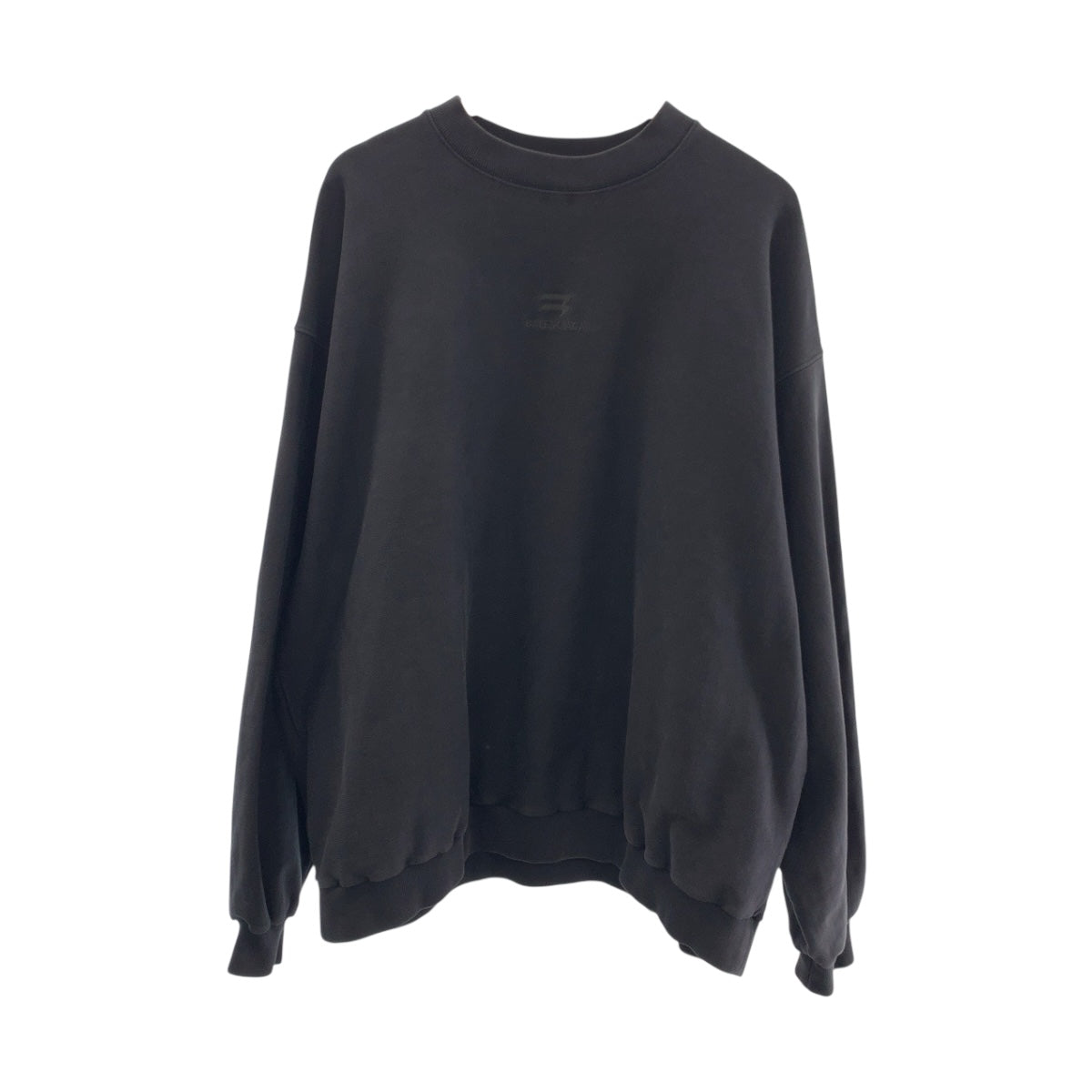 19634
BALENCIAGA バレンシアガ オーバーサイズ ロゴ サイズ2 チャコールグレー コットン 720428 スウェット トレーナー  メンズ AB62