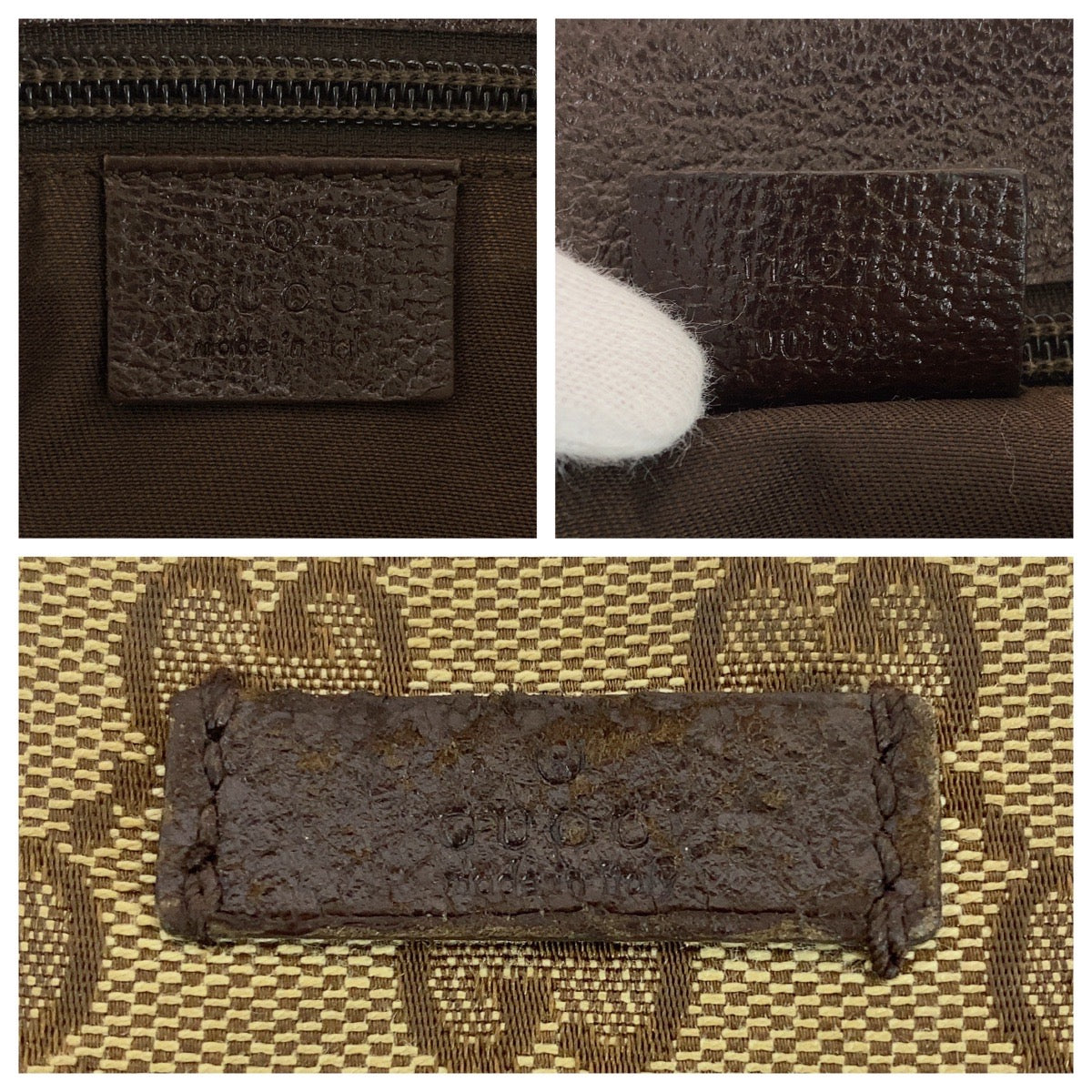 19639
GUCCI グッチ ベージュ ブラウン シルバー金具 GGキャンバス / レザー 114 273 ショルダーバッグ メッセンジャーバッグ レディース AB31