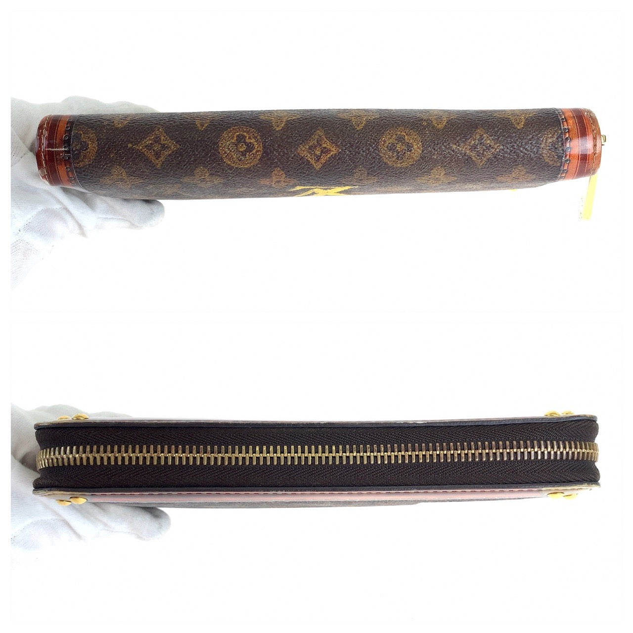 19643
LOUIS VUITTON ルイヴィトン モノグラム トランクタイム ジッピーウォレット 男女兼用 ブラウン ゴールド金具 モノグラムキャンバス M52746 長財布 ラウンドファスナー  レディース AB