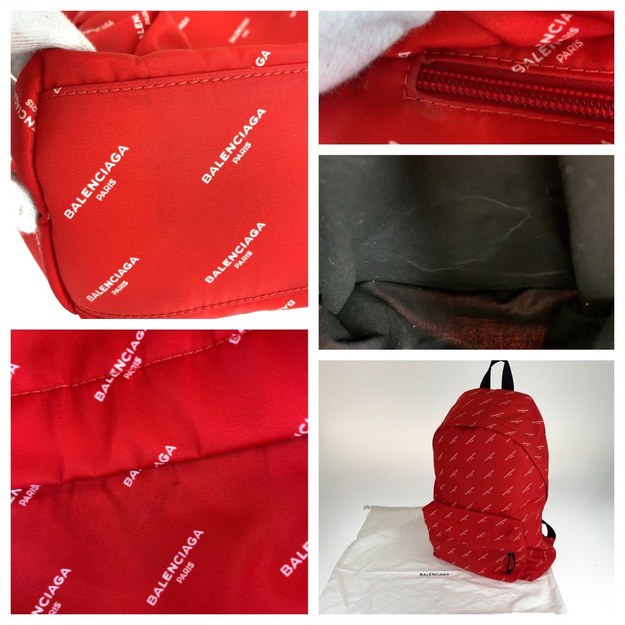 19645
BALENCIAGA バレンシアガ エクスプローラー レッド ブラック ナイロン バックパック リュックサック メンズ ABP