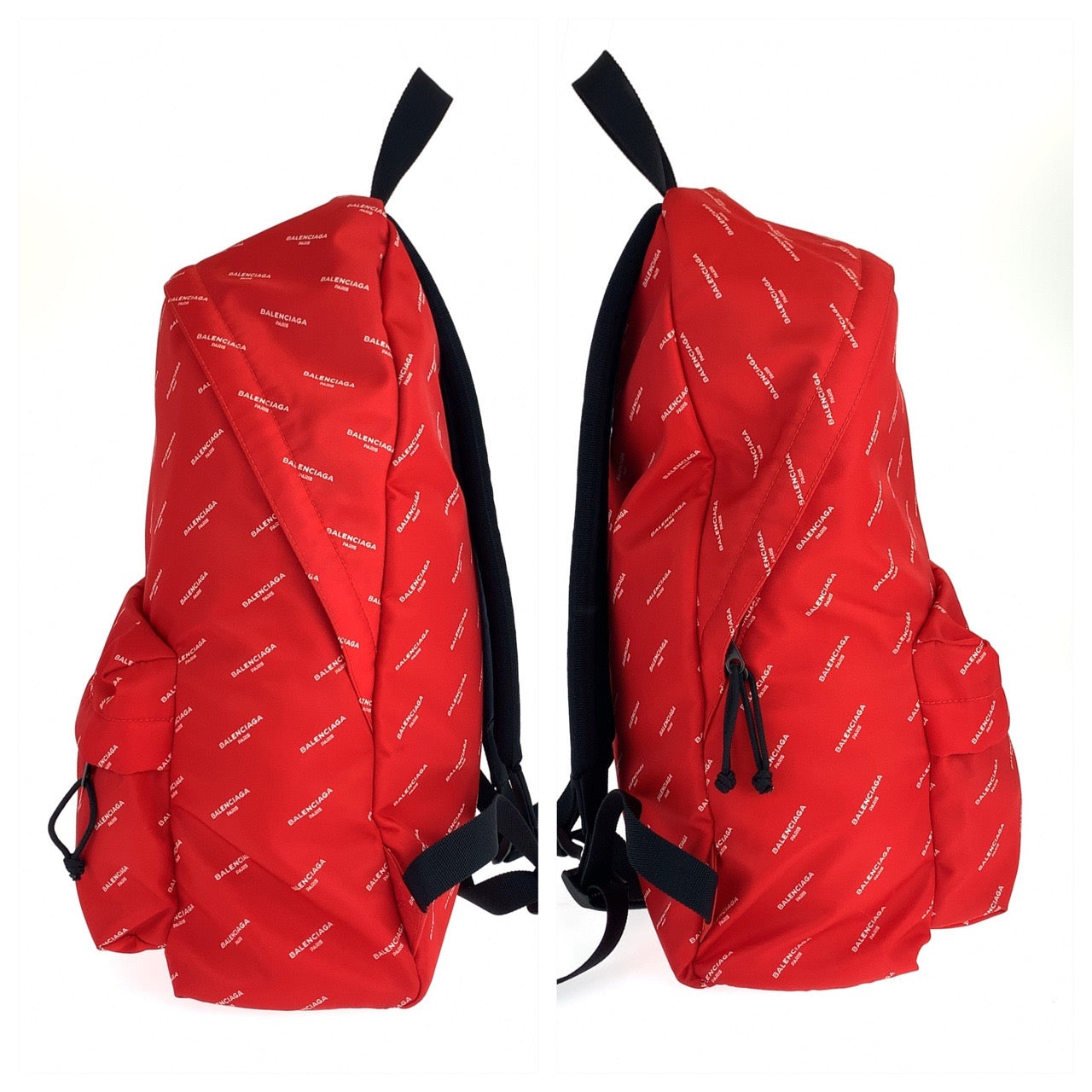 19645
BALENCIAGA バレンシアガ エクスプローラー レッド ブラック ナイロン バックパック リュックサック メンズ ABP