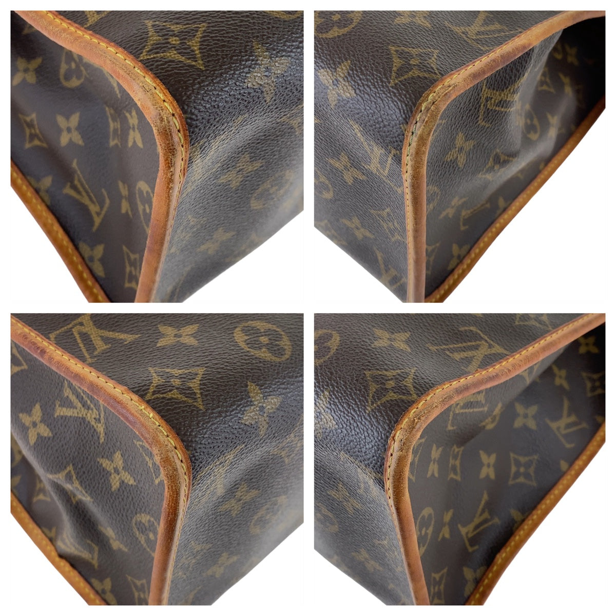 19651
LOUIS VUITTON ルイヴィトン ヴィンテージ モノグラム ポパンクール オ ブラウン ゴールド金具 PVC / レザー M40007 トートバッグ ハンドバッグ ショルダーバッグ  レディース AB