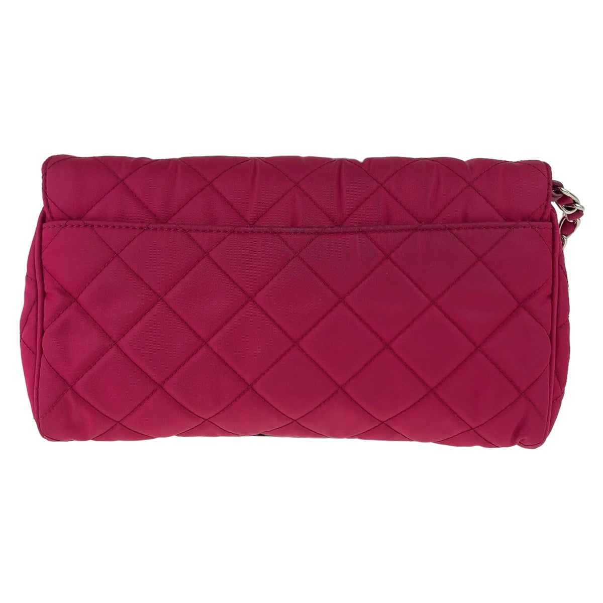 19653
PRADA プラダ テスート インプントゥ ピンク シルバー金具 ナイロン チェーンショルダーバッグ ポシェット レディース AB47