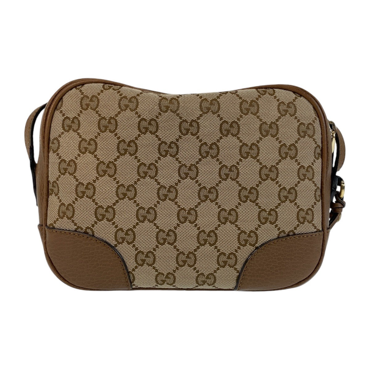 19659
GUCCI Brown Gold Hardware GG Canvas / Leather 449413 Crossbody Shoulder Bag Pochette Women's ABP58