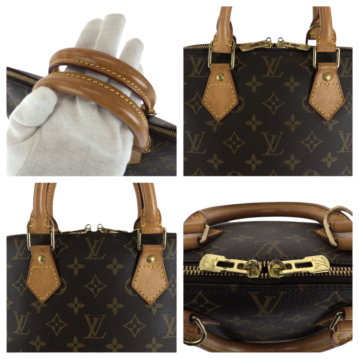 19660
LOUIS VUITTON ルイヴィトン ヴィンテージ モノグラム アルマ ブラウン ゴールド金具 PVC M51130 ハンドバッグ レディース AB45