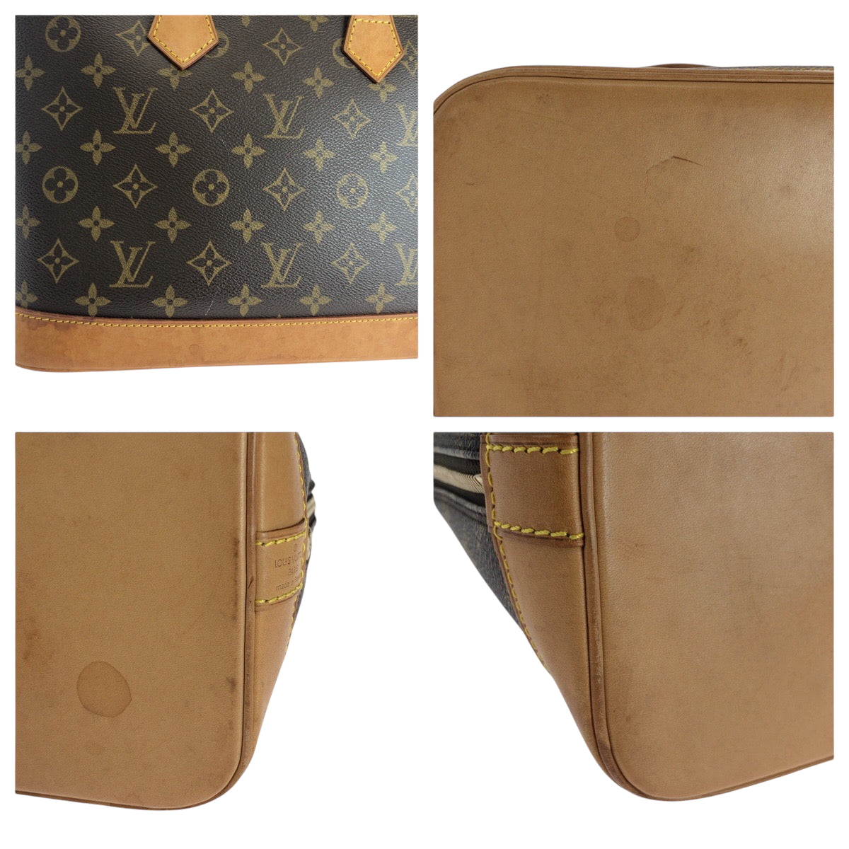 19660
LOUIS VUITTON ルイヴィトン ヴィンテージ モノグラム アルマ ブラウン ゴールド金具 PVC M51130 ハンドバッグ レディース AB45