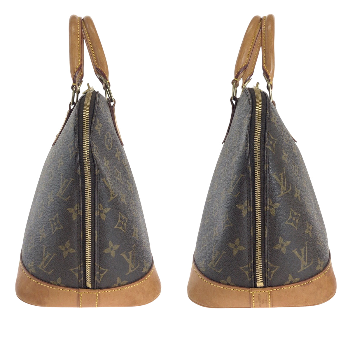 19660
LOUIS VUITTON ルイヴィトン ヴィンテージ モノグラム アルマ ブラウン ゴールド金具 PVC M51130 ハンドバッグ レディース AB45