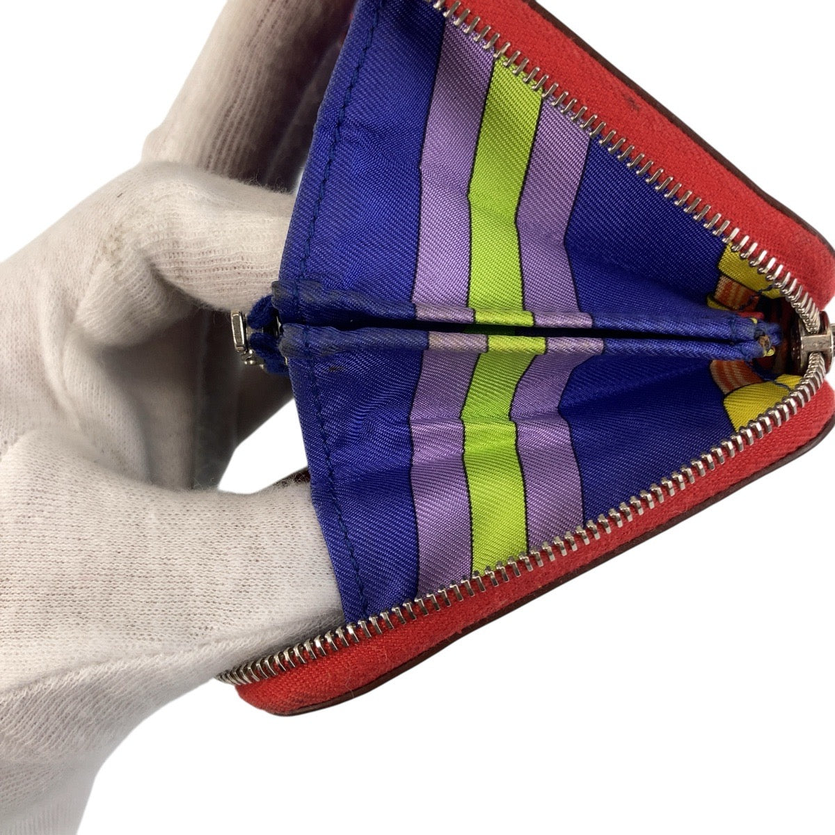 19661
HERMES エルメス アザップシルクイン コンパクト ブーゲンビリア レッド シルバー金具 ヴォーエプソン / シルク 折財布 コンパクトウォレット R刻印  レディース ABP