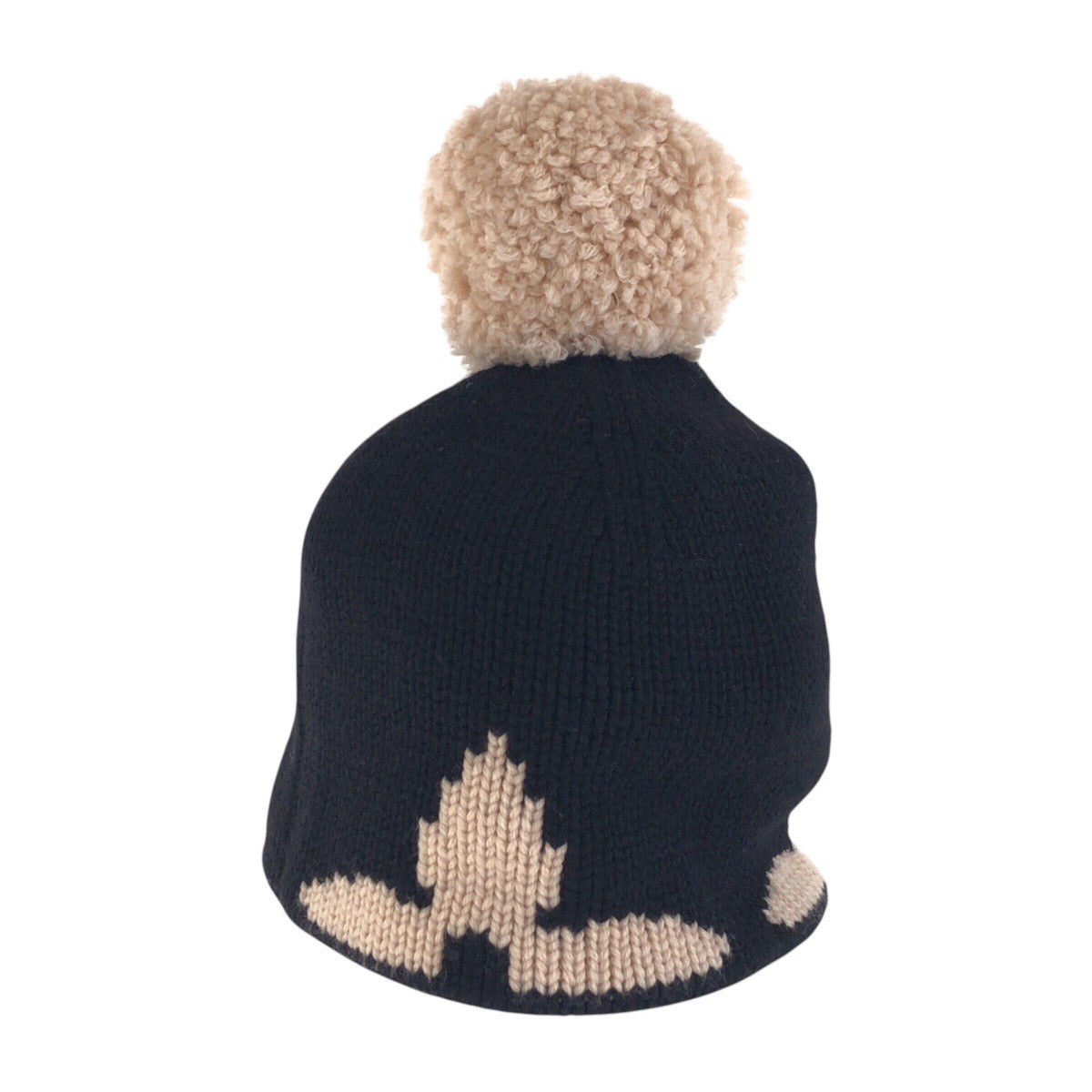 19666
LOUIS VUITTON ルイヴィトン ボネ モーニングラム ブラック 黒 ベージュ ウール M70840 ニット帽 男女兼用  レディース A