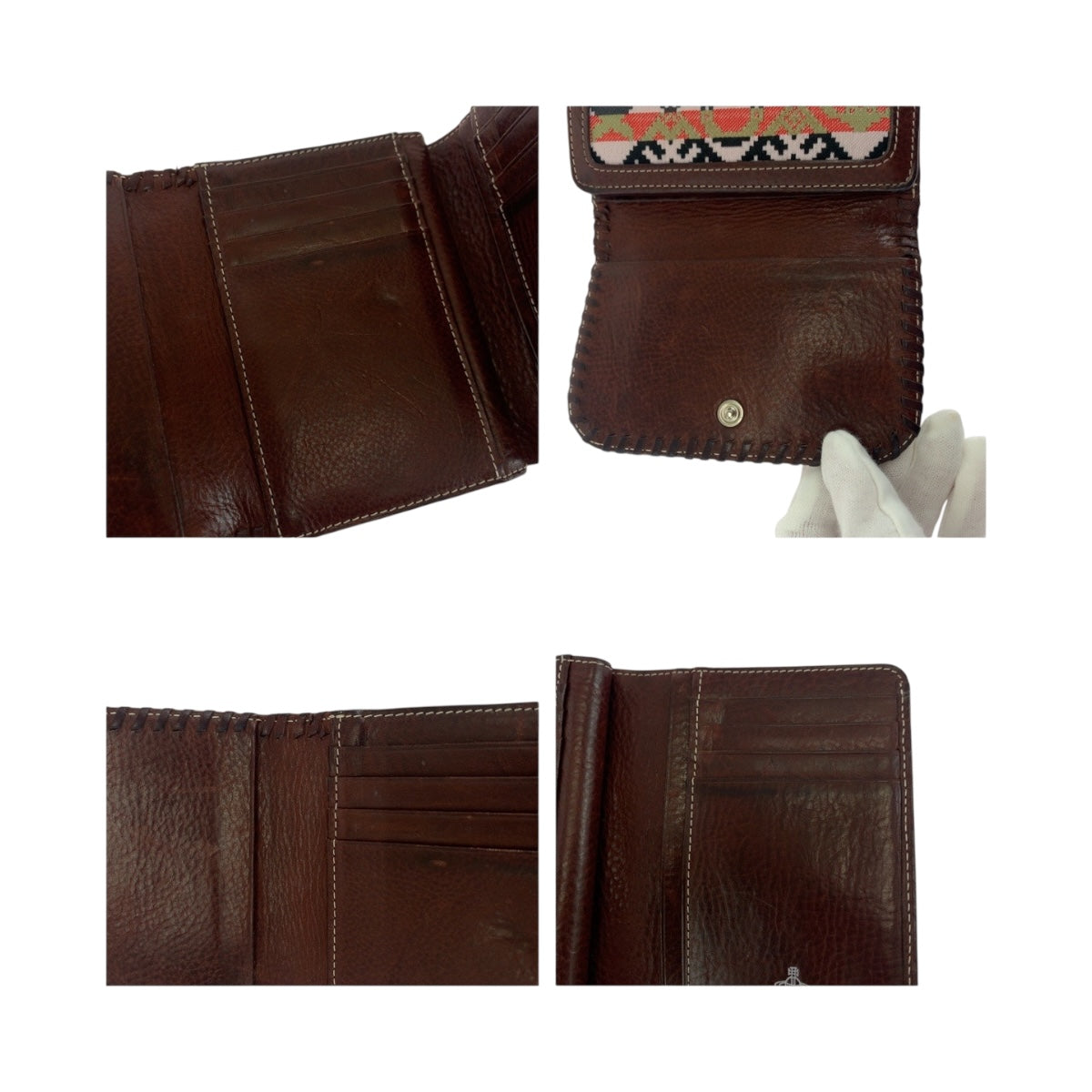 19679
Vivienne Westwood ヴィヴィアンウエストウッド 総柄 ブラウン マルチカラー シルバー金具 キャンバス 折財布 コンパクトウォレット  レディース ABP11
