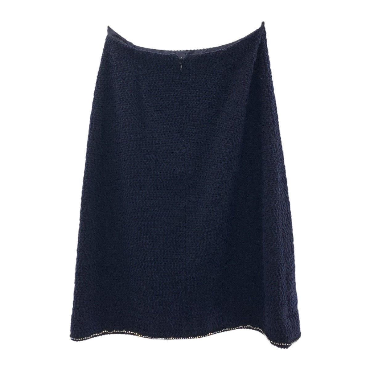 19683
CHANEL シャネル ツイード ココマーク ラインストーン サイズ36 ネイビー シルク / ウール / ナイロン スーツ セットアップ ジャケット レディース A200