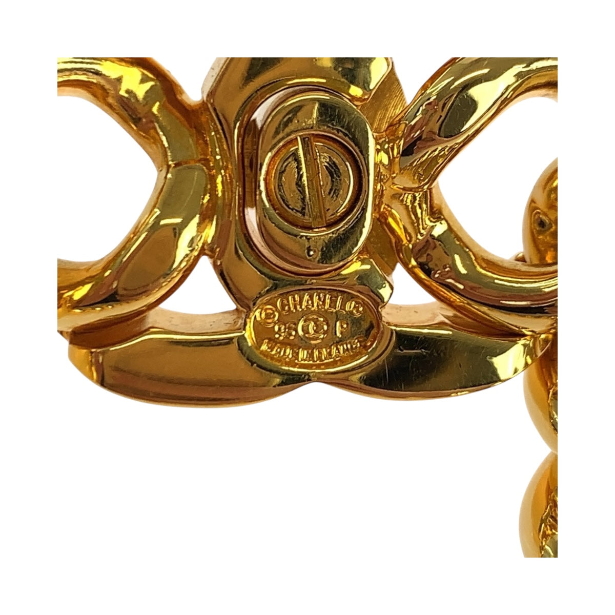 19684
CHANEL シャネル ヴィンテージ ココマーク ターンロック ゴールド メッキ ブレスレット 96P刻印  レディース SA150