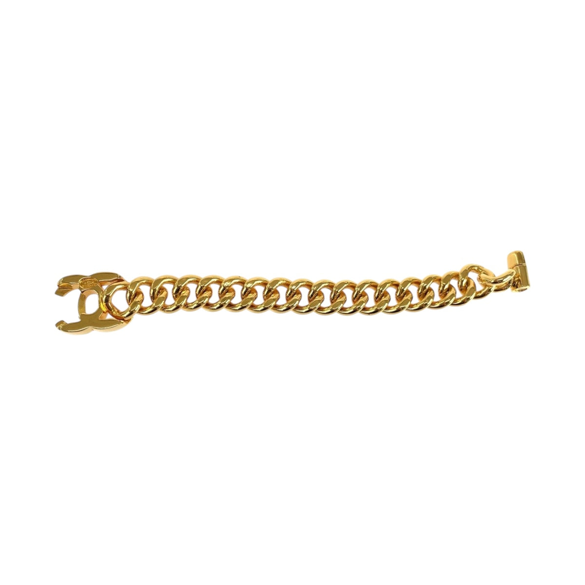 19684
CHANEL シャネル ヴィンテージ ココマーク ターンロック ゴールド メッキ ブレスレット 96P刻印  レディース SA150