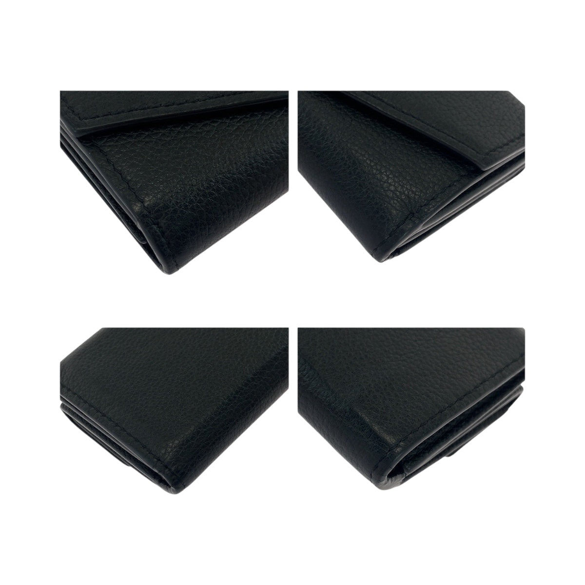 19689
LOUIS VUITTON ルイヴィトン ポルトフォイユ ロックミニ ブラック 黒 シルバー金具 レザー M63921 折財布 コンパクトウォレット  レディース ABP36