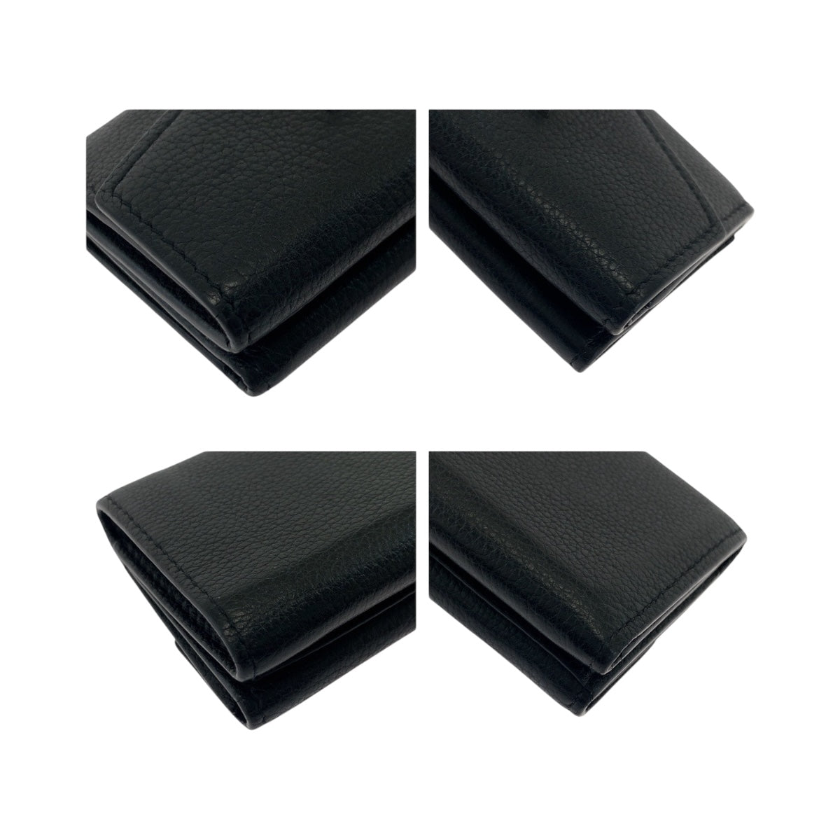 19689
LOUIS VUITTON ルイヴィトン ポルトフォイユ ロックミニ ブラック 黒 シルバー金具 レザー M63921 折財布 コンパクトウォレット  レディース ABP36