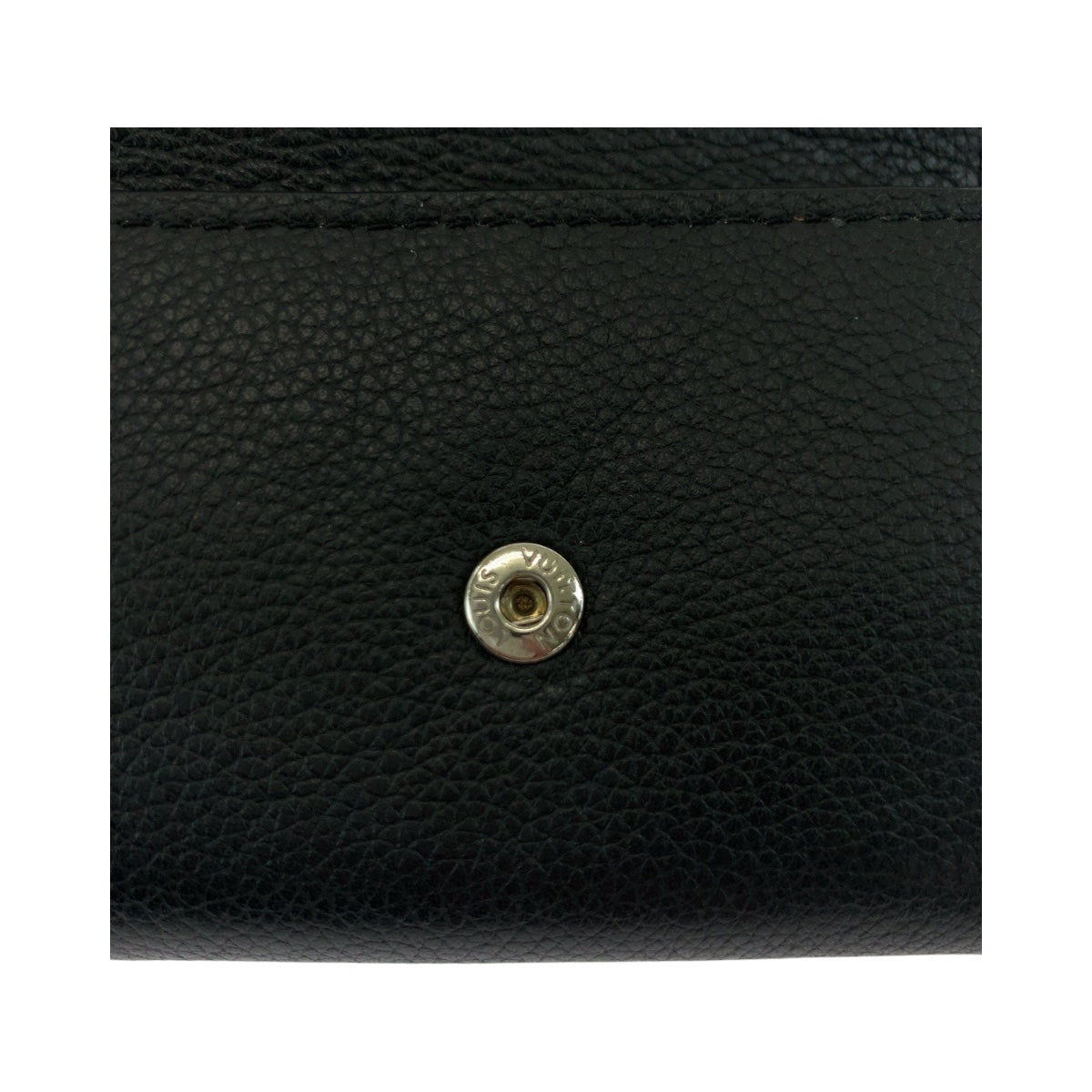 19689
LOUIS VUITTON ルイヴィトン ポルトフォイユ ロックミニ ブラック 黒 シルバー金具 レザー M63921 折財布 コンパクトウォレット  レディース ABP36