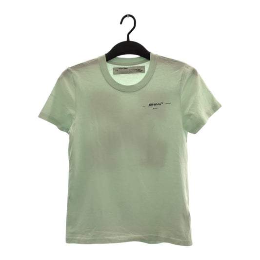 19694
OFF-WHITE オフホワイト サイズXS グリーン ブラック コットン 半袖Tシャツ クルーネック レディース AB7