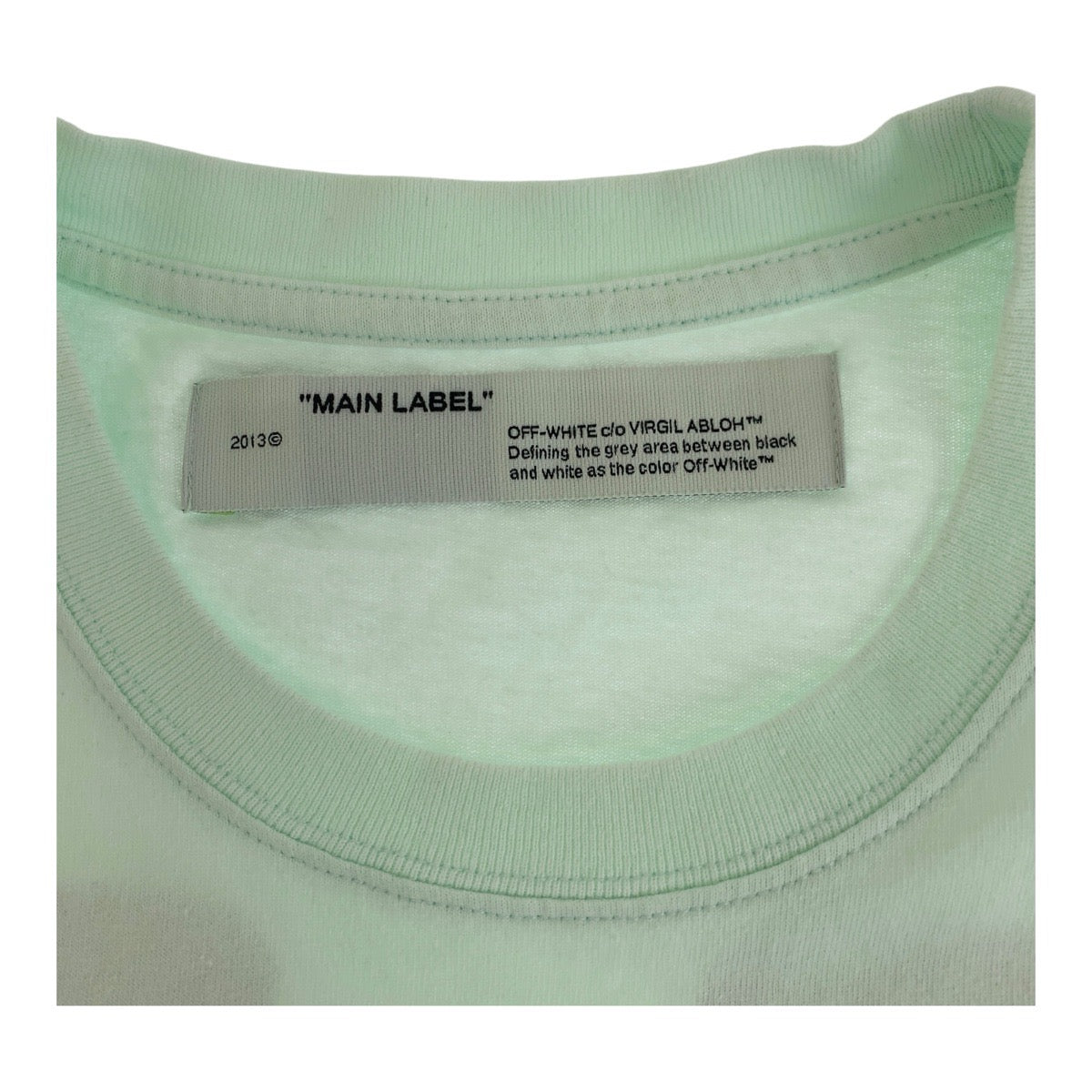 19694
OFF-WHITE オフホワイト サイズXS グリーン ブラック コットン 半袖Tシャツ クルーネック レディース AB7