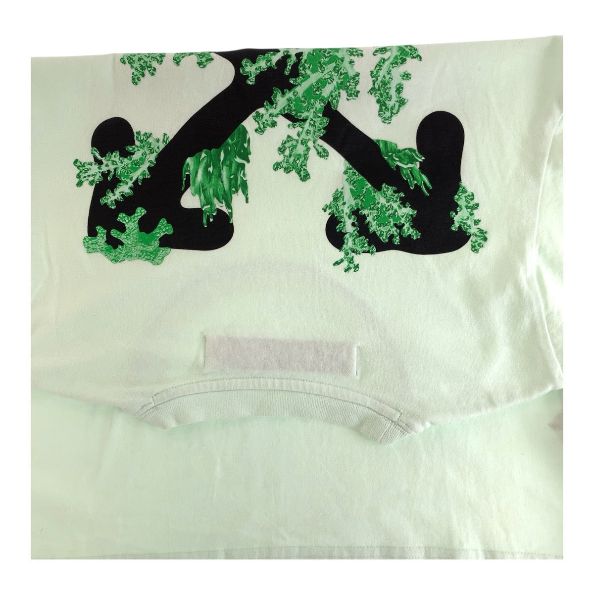 19694
OFF-WHITE オフホワイト サイズXS グリーン ブラック コットン 半袖Tシャツ クルーネック レディース AB7