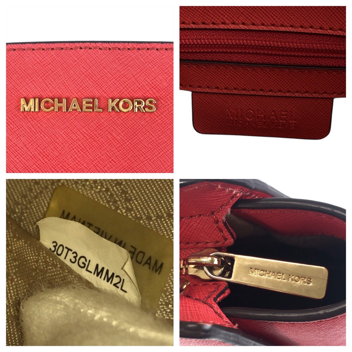 19695
Michael Kors マイケルコース セルマ コーラルピンク ピンク レッド PVC 30T3GLMM2L ショルダーバッグ ポシェット レディース A15