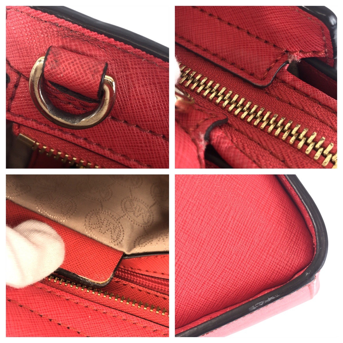 19695
Michael Kors マイケルコース セルマ コーラルピンク ピンク レッド PVC 30T3GLMM2L ショルダーバッグ ポシェット レディース A15