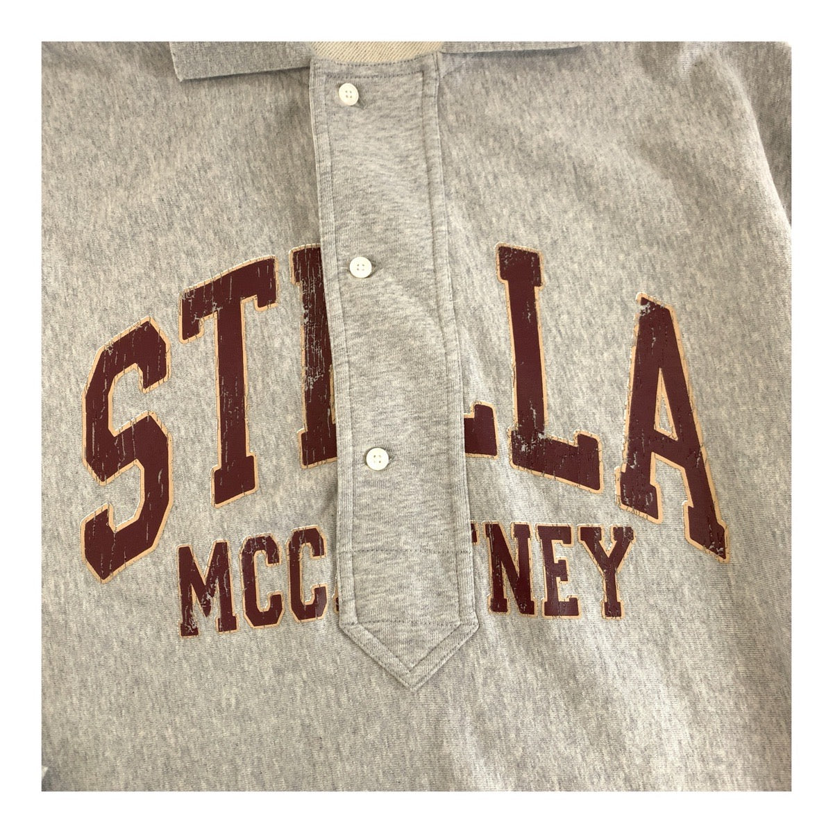 19700
Stella McCartney ステラマッカートニー プリントロゴ サイズS グレー レッド コットン ポロシャツ スウェットシャツ レディース A45