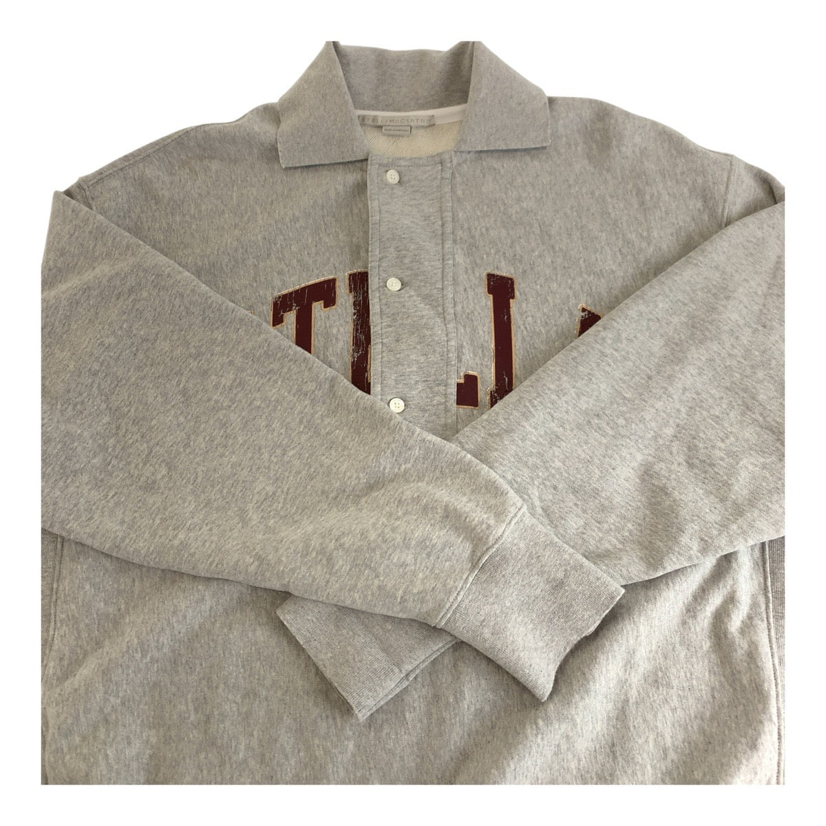 19700
Stella McCartney ステラマッカートニー プリントロゴ サイズS グレー レッド コットン ポロシャツ スウェットシャツ レディース A45