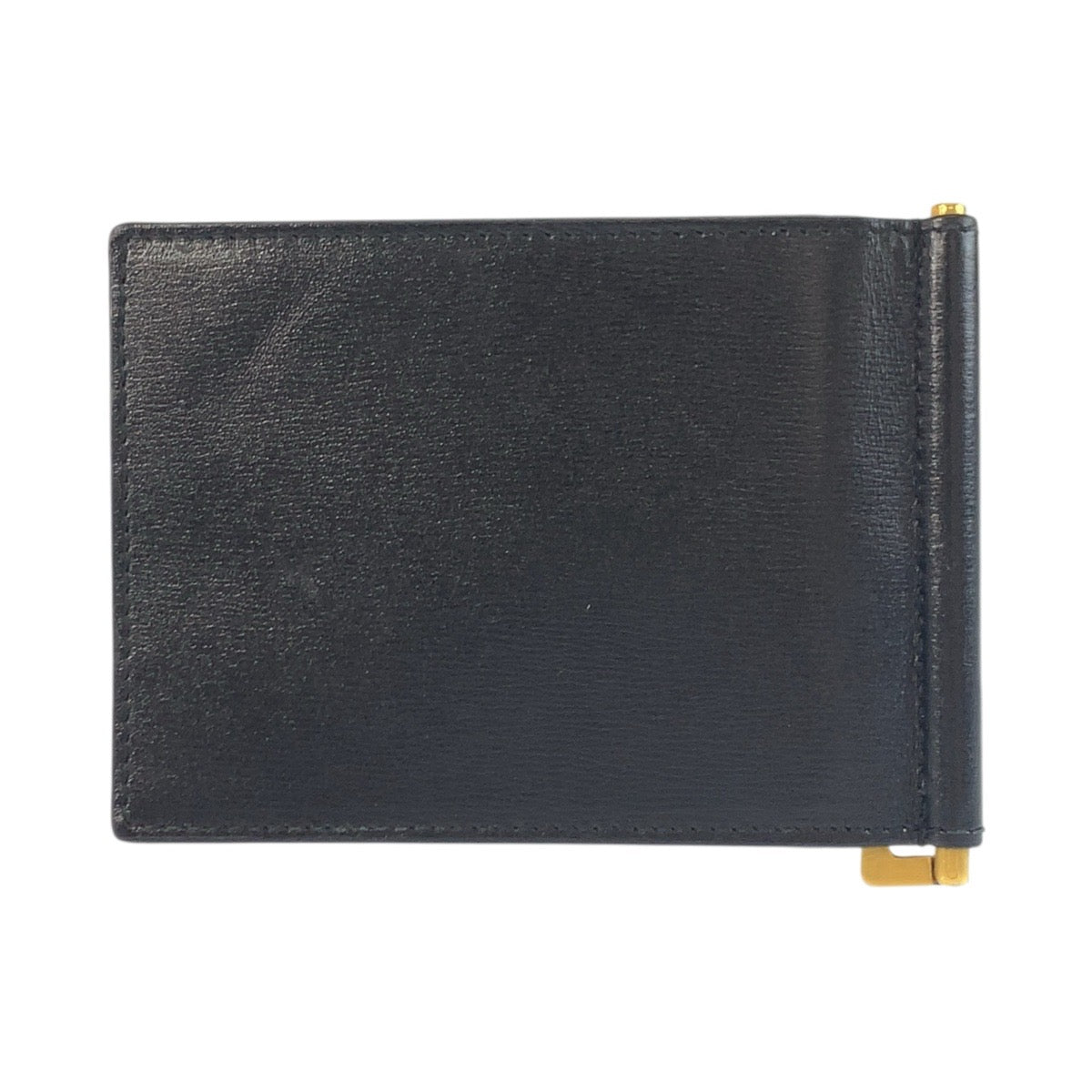 19701
SAINT LAURENT PARIS サンローランパリ タイニーカサンドラ YSL ビルクリップウォレット ブラック 黒 ゴールド金具 レザー ALM607738 カードケース マネークリップ  メンズ SA36