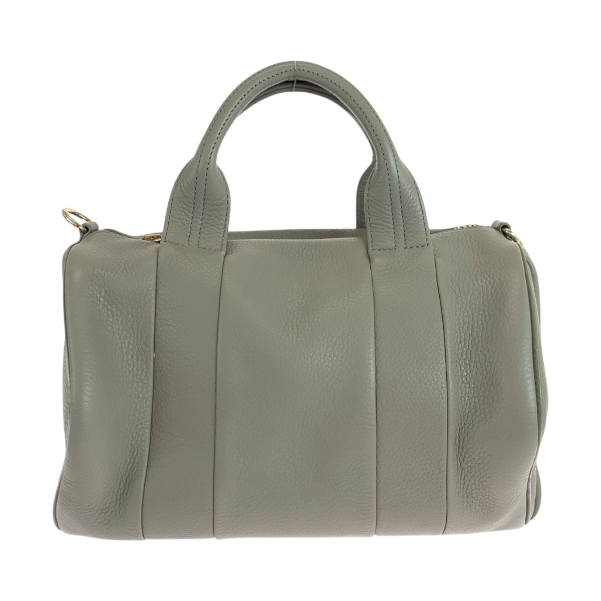 19702
Alexander Wang アレキサンダーワン ロッコ グレー シルバー金具 レザー ショルダーバッグ ハンドバッグ  レディース ABP15