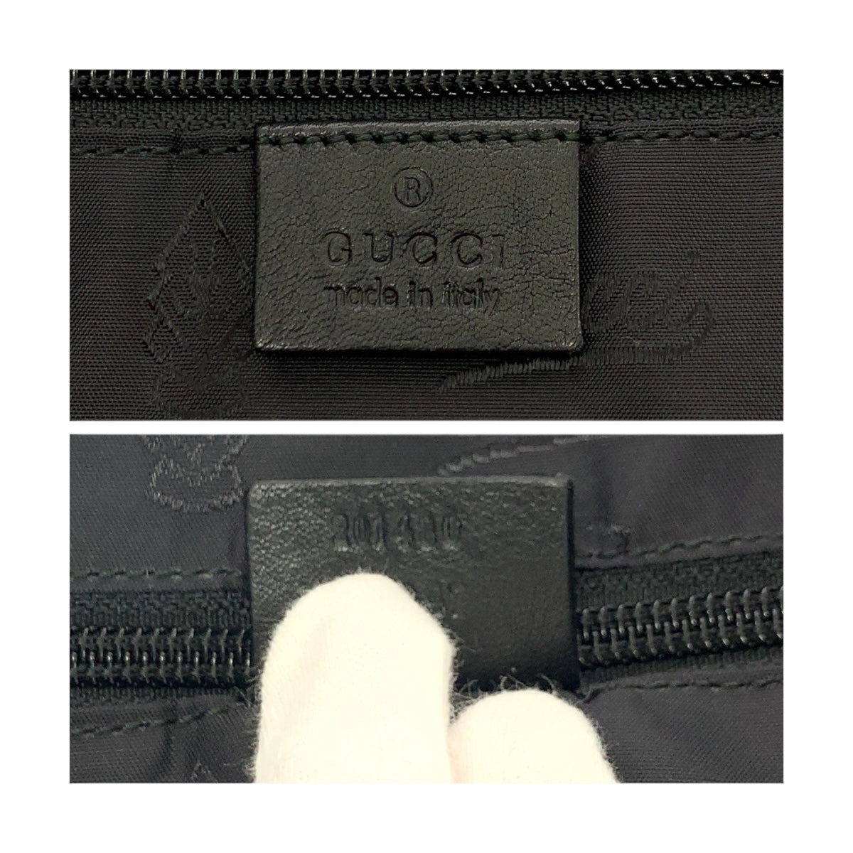 19706
GUCCI Guccissima Black Gold Hardware Leather 201480 Handbag Business Bag Men's A75