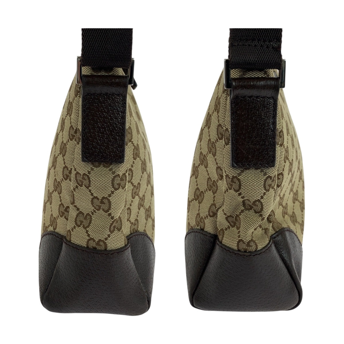 19708
GUCCI グッチ ベージュ ブラウン シルバー金具 GGキャンバス 114273 ショルダーバッグ メッセンジャーバッグ レディース ABP34