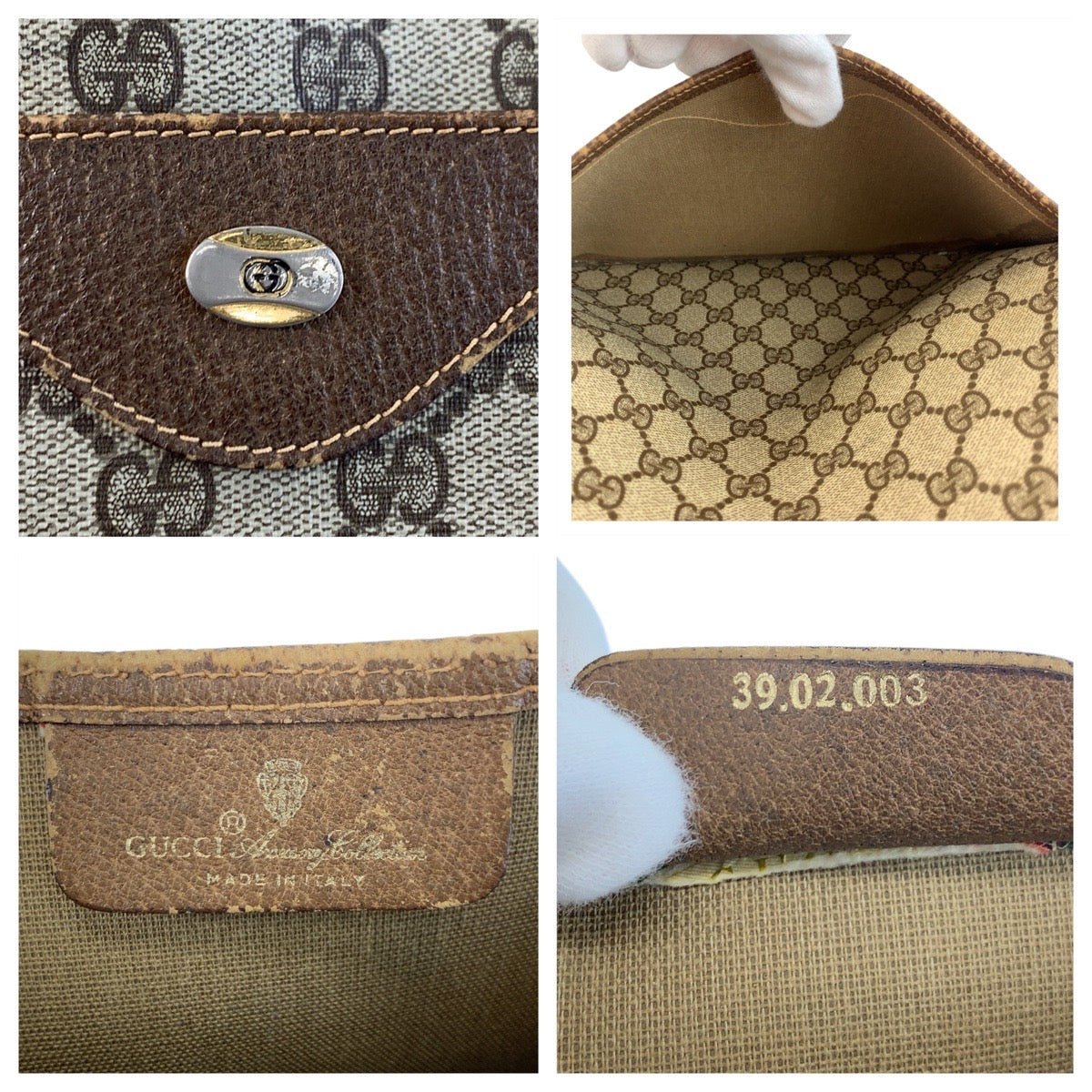 19711
GUCCI グッチ ヴィンテージ シェリーライン オールドグッチ ベージュ GGスプリームキャンバス 39 02003 トートバッグ ショルダーバッグ  レディース B13