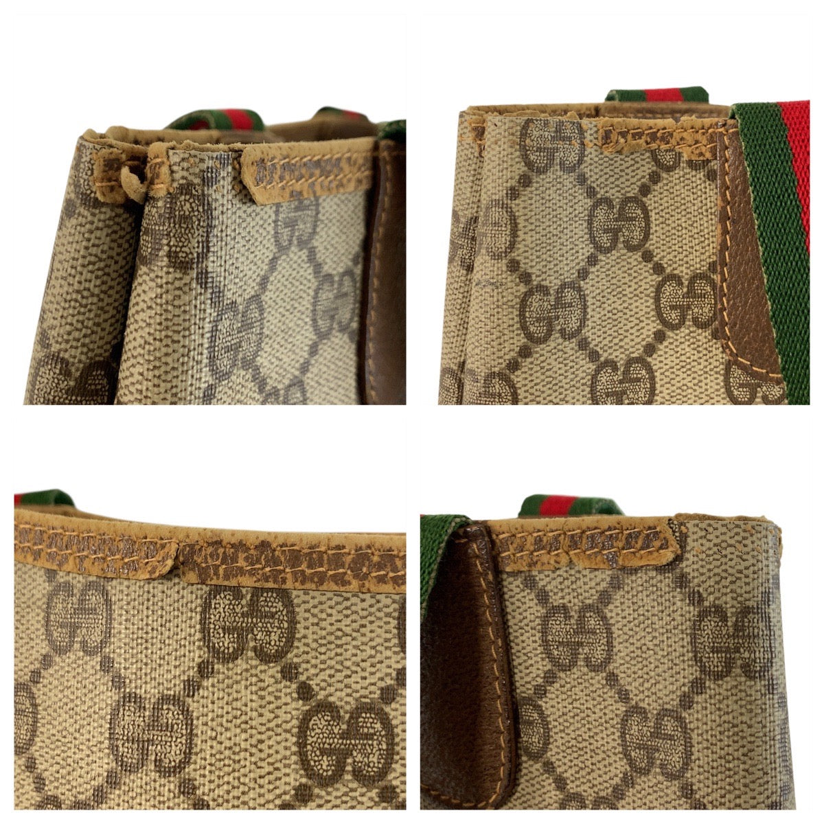 19711
GUCCI グッチ ヴィンテージ シェリーライン オールドグッチ ベージュ GGスプリームキャンバス 39 02003 トートバッグ ショルダーバッグ  レディース B13