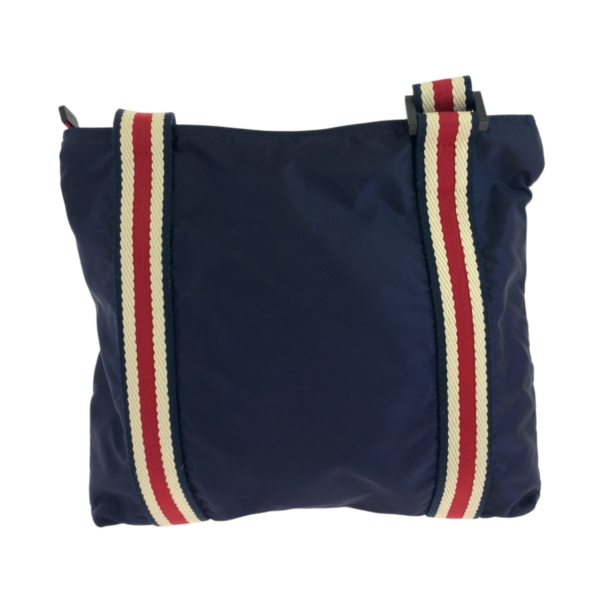 19717
GUCCI Crest Navy Red Black Hardware Nylon 189662 Shoulder Bag Sacoche Men's A50