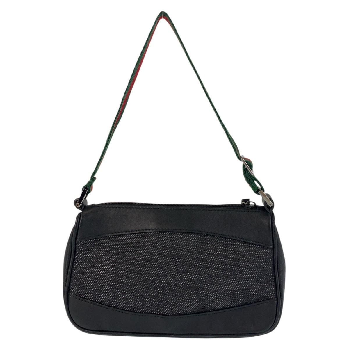 19719
GUCCI Gucci Sherry Line Black Silver Hardware Canvas / Leather 92821 Handbag Accessory Pouch Ladies A41