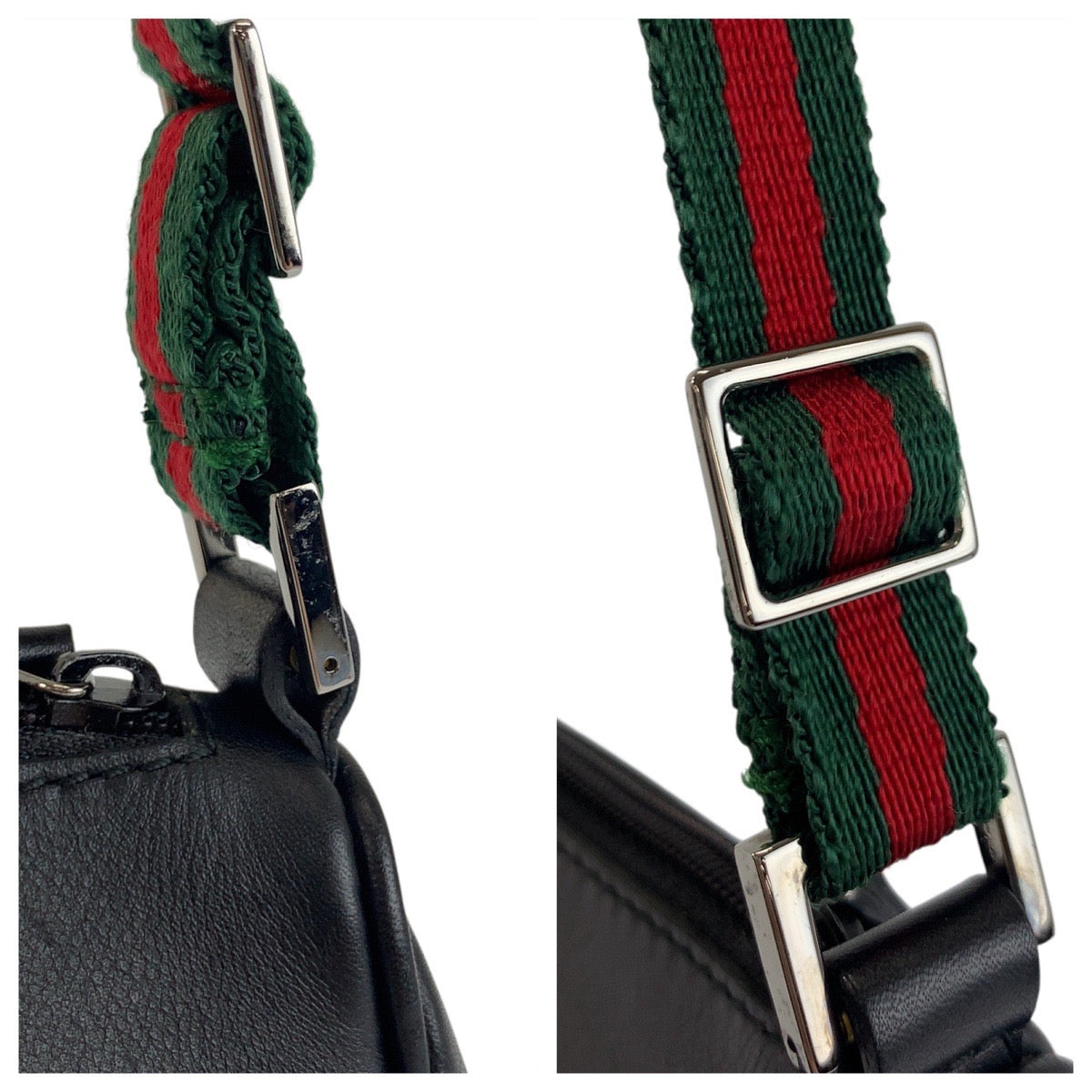19719
GUCCI Gucci Sherry Line Black Silver Hardware Canvas / Leather 92821 Handbag Accessory Pouch Ladies A41