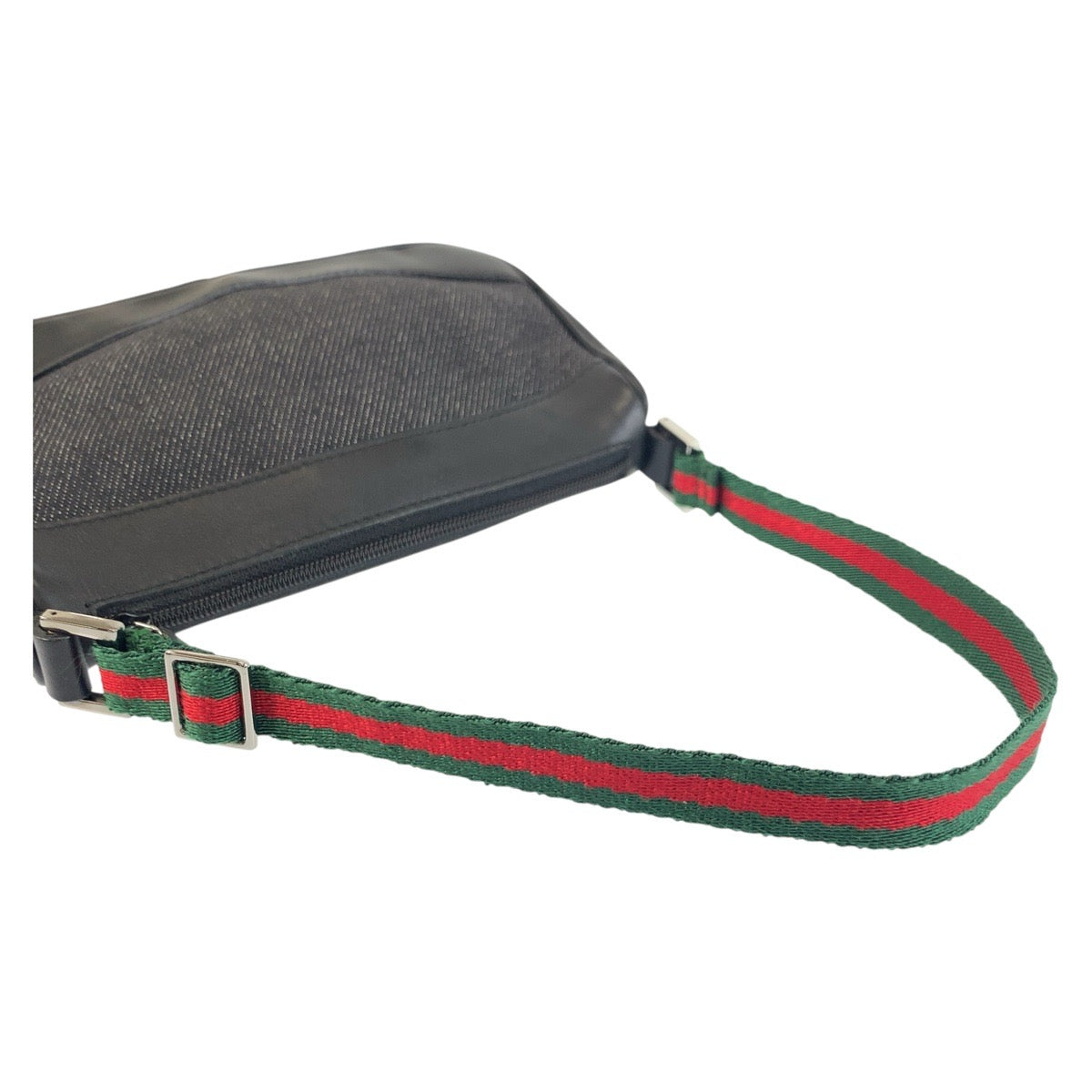 19719
GUCCI Gucci Sherry Line Black Silver Hardware Canvas / Leather 92821 Handbag Accessory Pouch Ladies A41