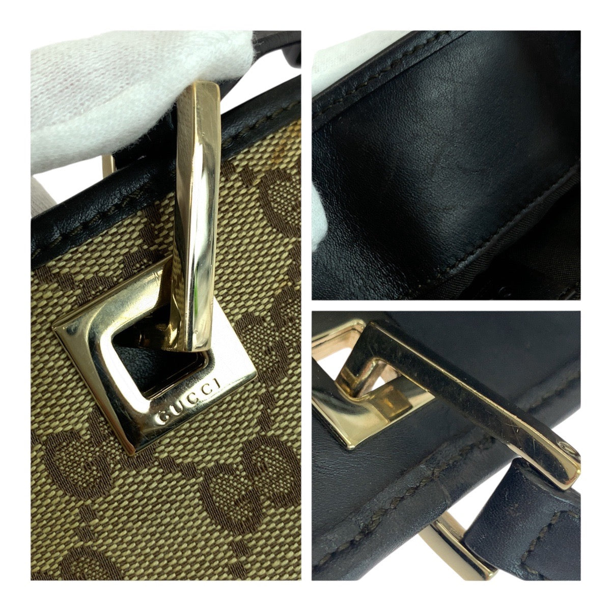 19722
GUCCI グッチ ベージュ ブラウン ゴールド金具 GGキャンバス 002 1098 トートバッグ ショルダーバッグ レディース ABP29