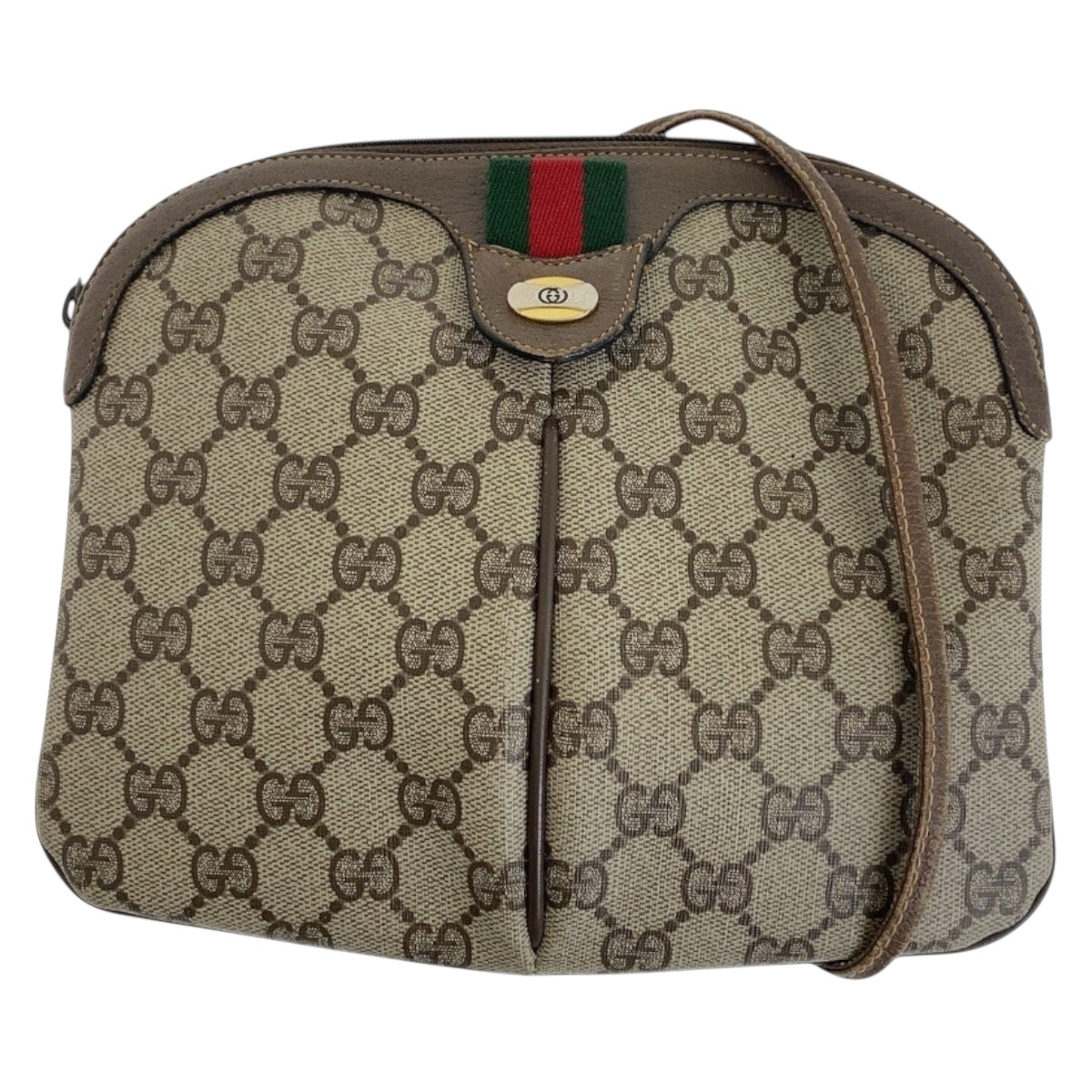 19723
GUCCI Old Gucci Sherry Line Beige Multicolor GG Supreme Canvas 904 02 047 Shoulder Bag Pochette Women's AB31