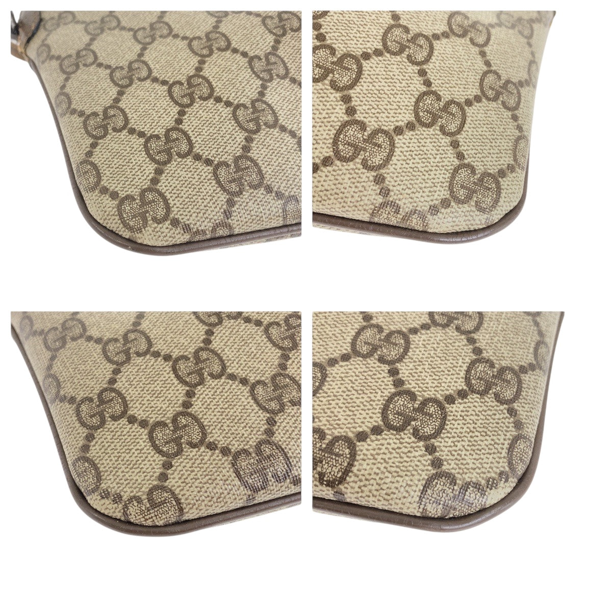 19723
GUCCI Old Gucci Sherry Line Beige Multicolor GG Supreme Canvas 904 02 047 Shoulder Bag Pochette Women's AB31
