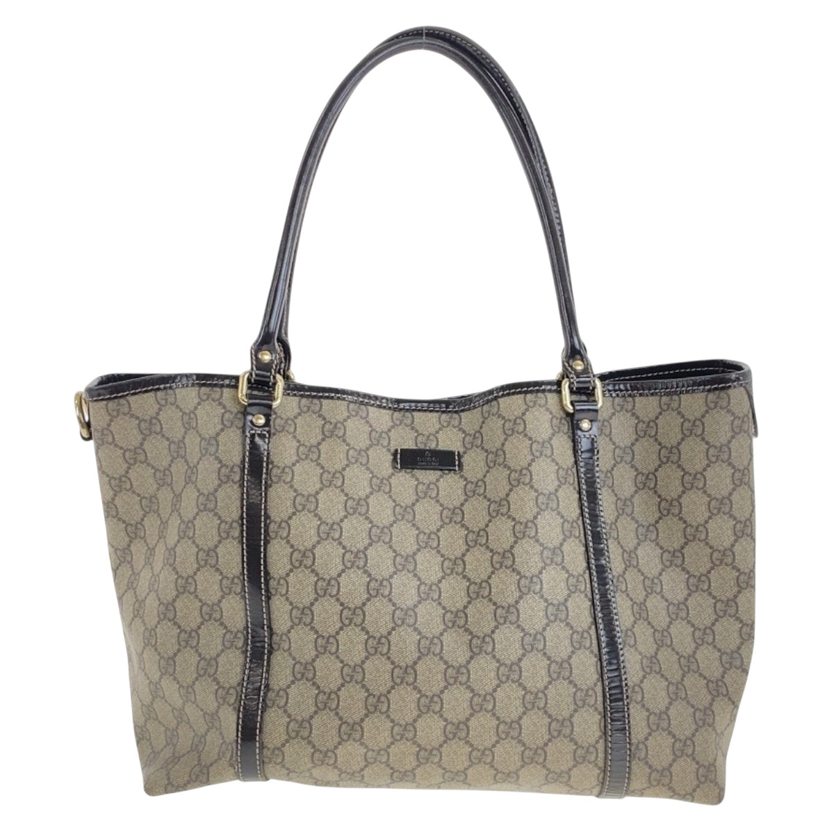 19724
GUCCI Beige Brown Gold Hardware GG Supreme Canvas 197953 Tote Bag Shoulder Bag Ladies AB31