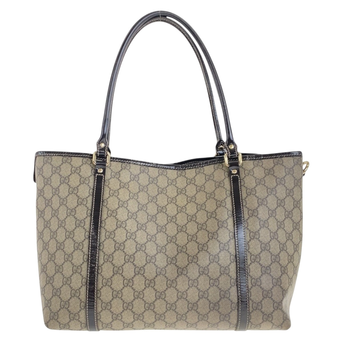 19724
GUCCI Beige Brown Gold Hardware GG Supreme Canvas 197953 Tote Bag Shoulder Bag Ladies AB31