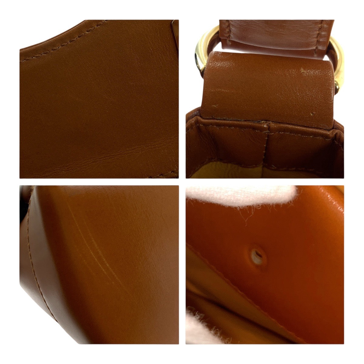 19726
GUCCI Vintage Bamboo Brown Gold Hardware Leather 000 926 0175 Handbag Shoulder Bag Women's A43