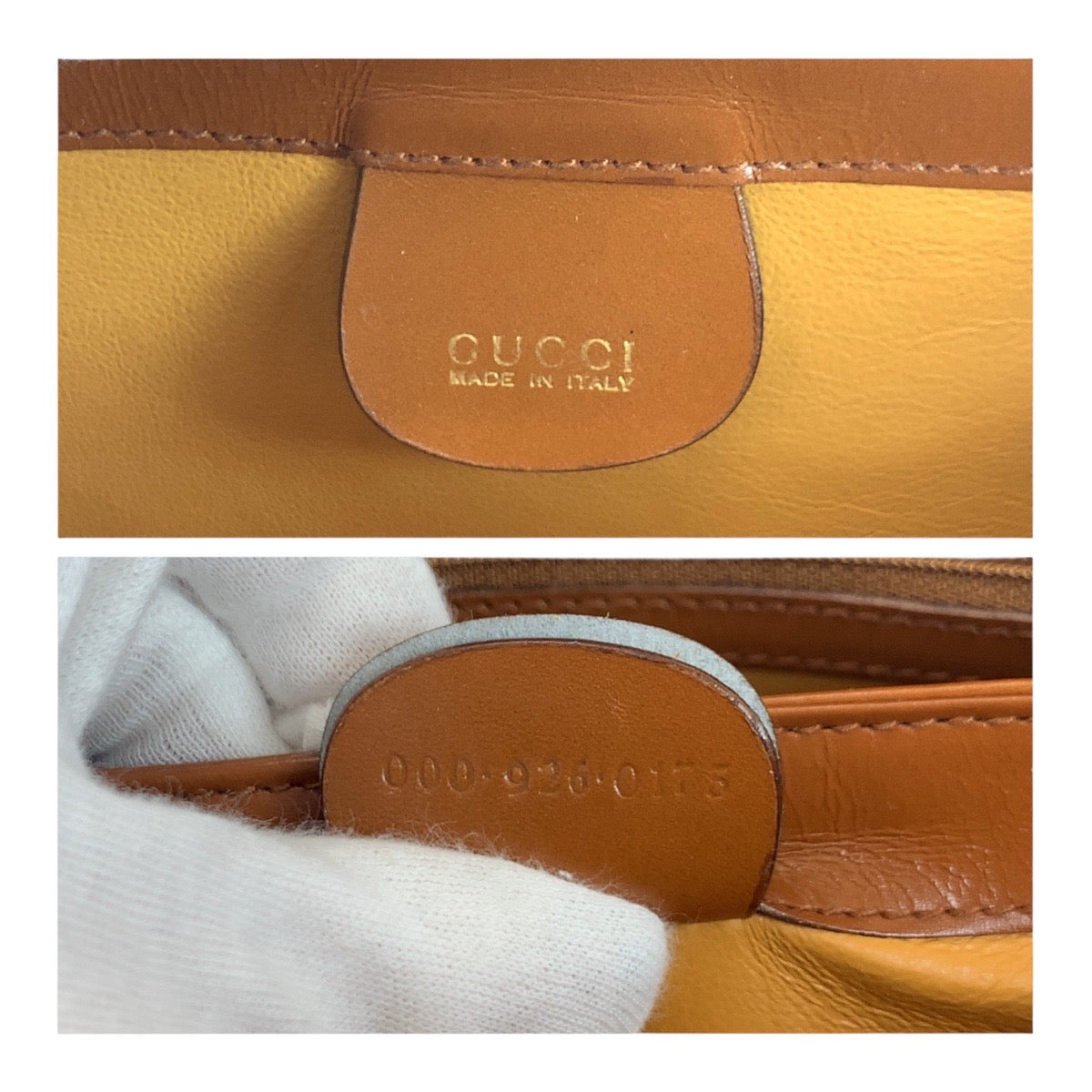 19726
GUCCI Vintage Bamboo Brown Gold Hardware Leather 000 926 0175 Handbag Shoulder Bag Women's A43