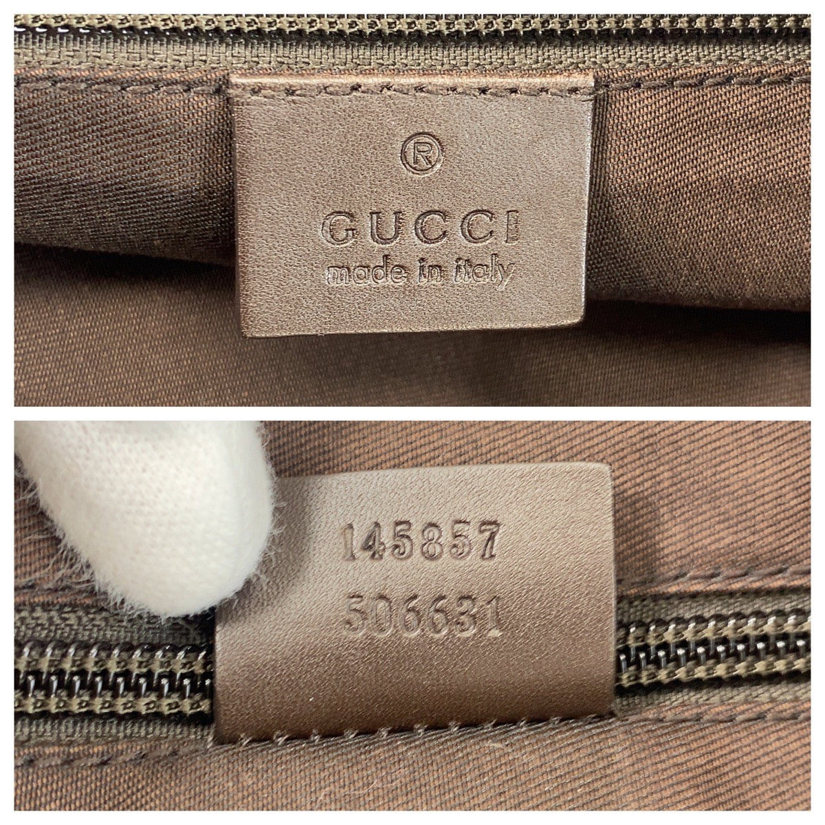19727
GUCCI Beige Brown Silver Hardware GG Canvas / Leather 145857 Shoulder Bag Messenger Bag Ladies AB27
