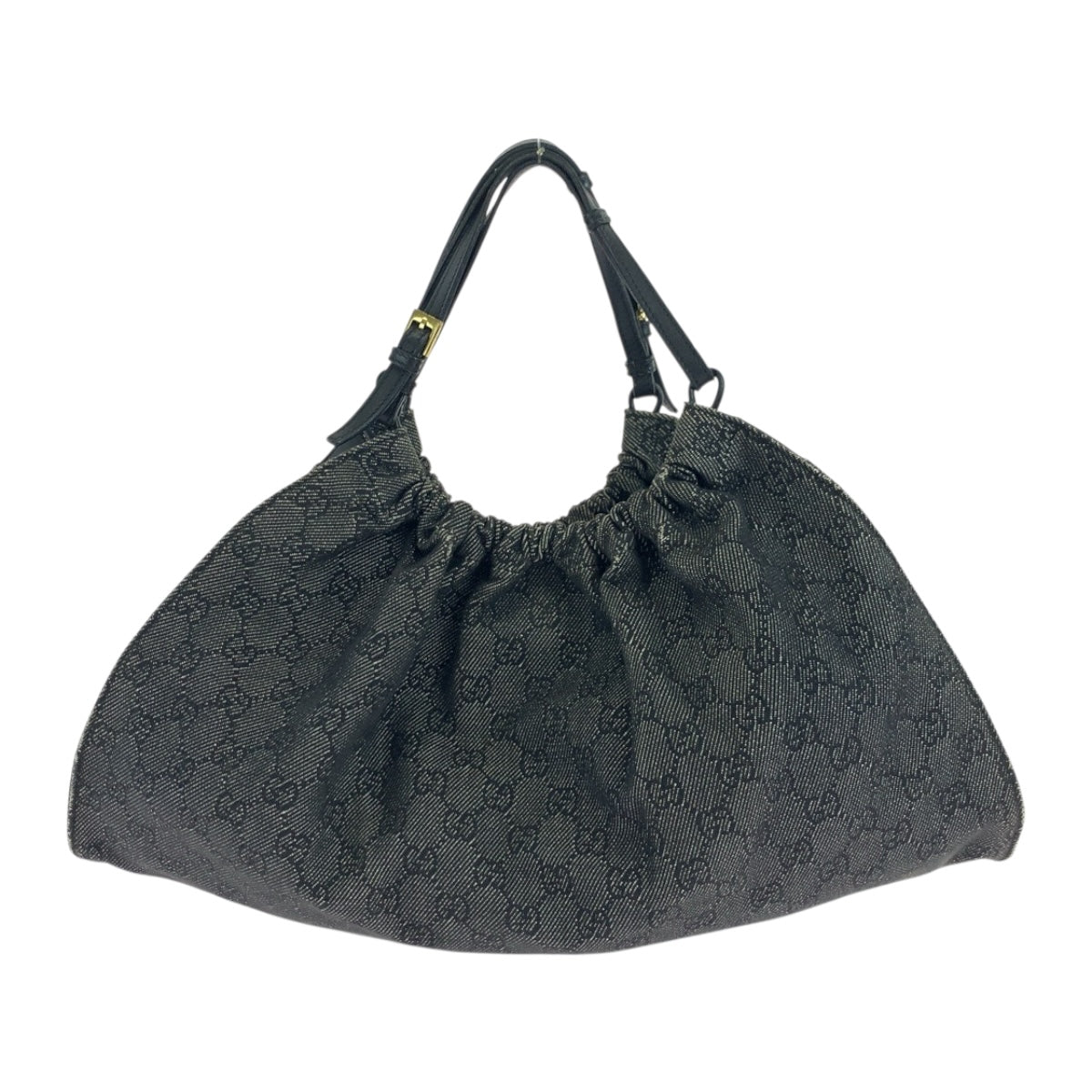 19728
GUCCI グッチ グレー ブラック ゴールド金具 GGキャンバス 76554 ハンドバッグ  レディース AB27
