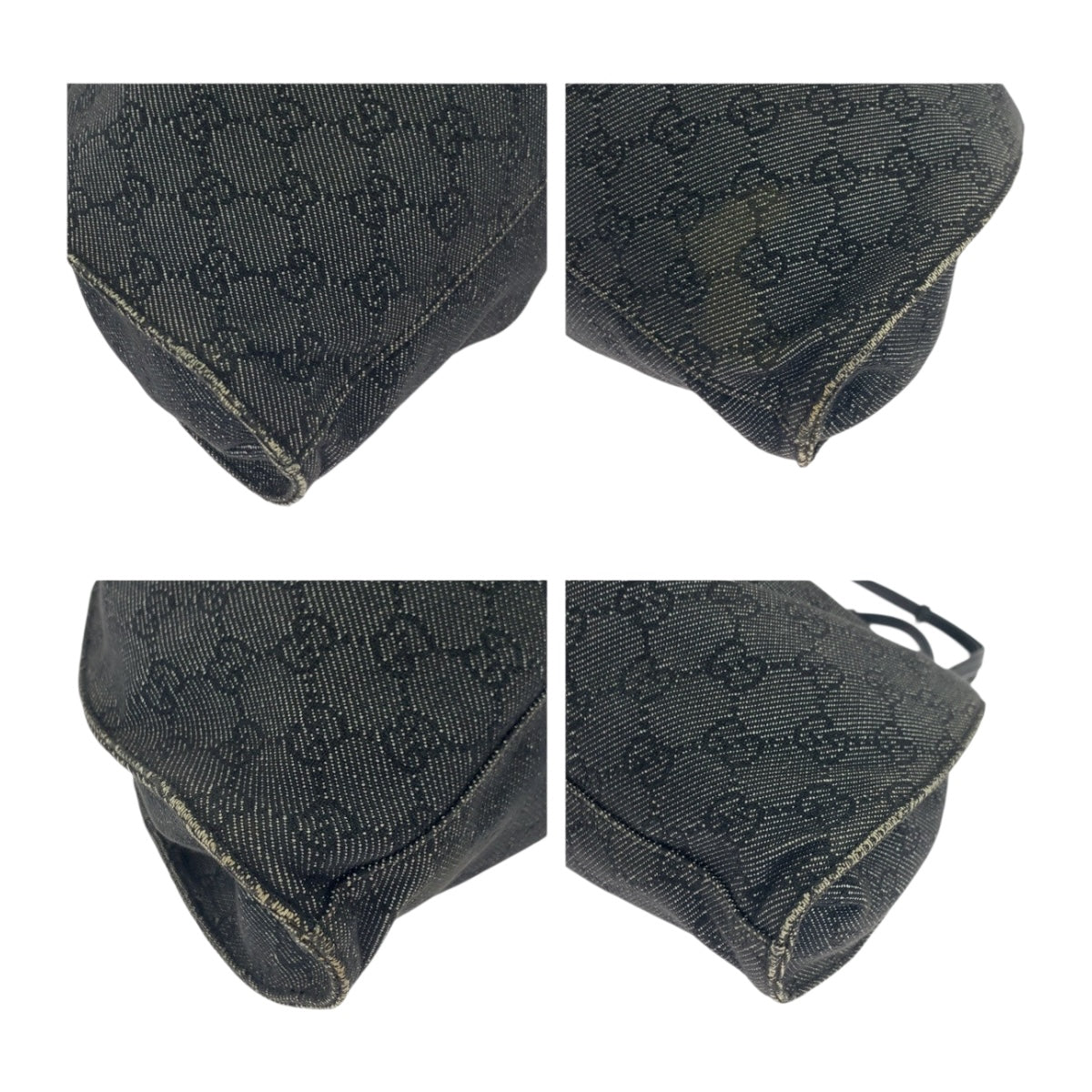 19728
GUCCI グッチ グレー ブラック ゴールド金具 GGキャンバス 76554 ハンドバッグ  レディース AB27