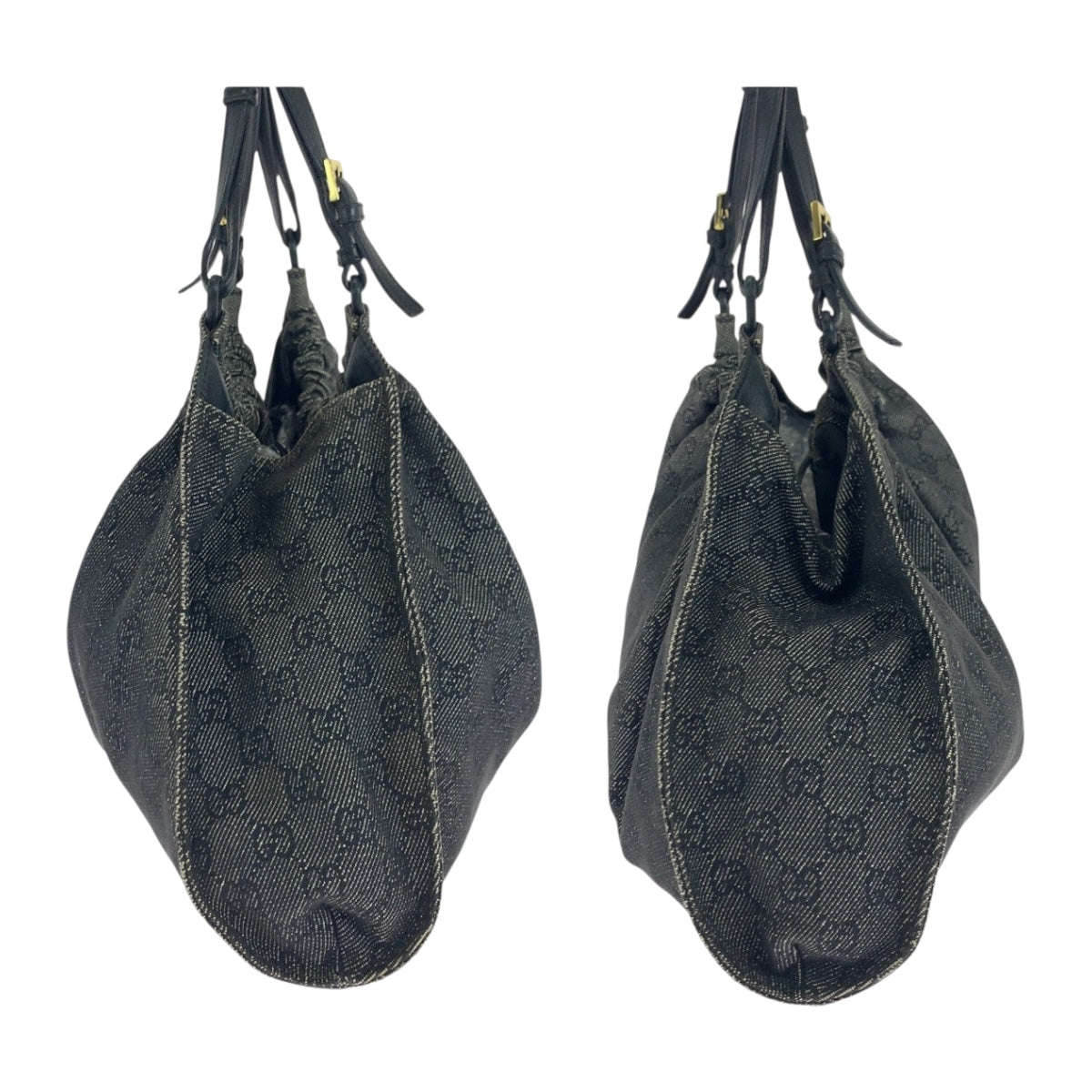 19728
GUCCI グッチ グレー ブラック ゴールド金具 GGキャンバス 76554 ハンドバッグ  レディース AB27