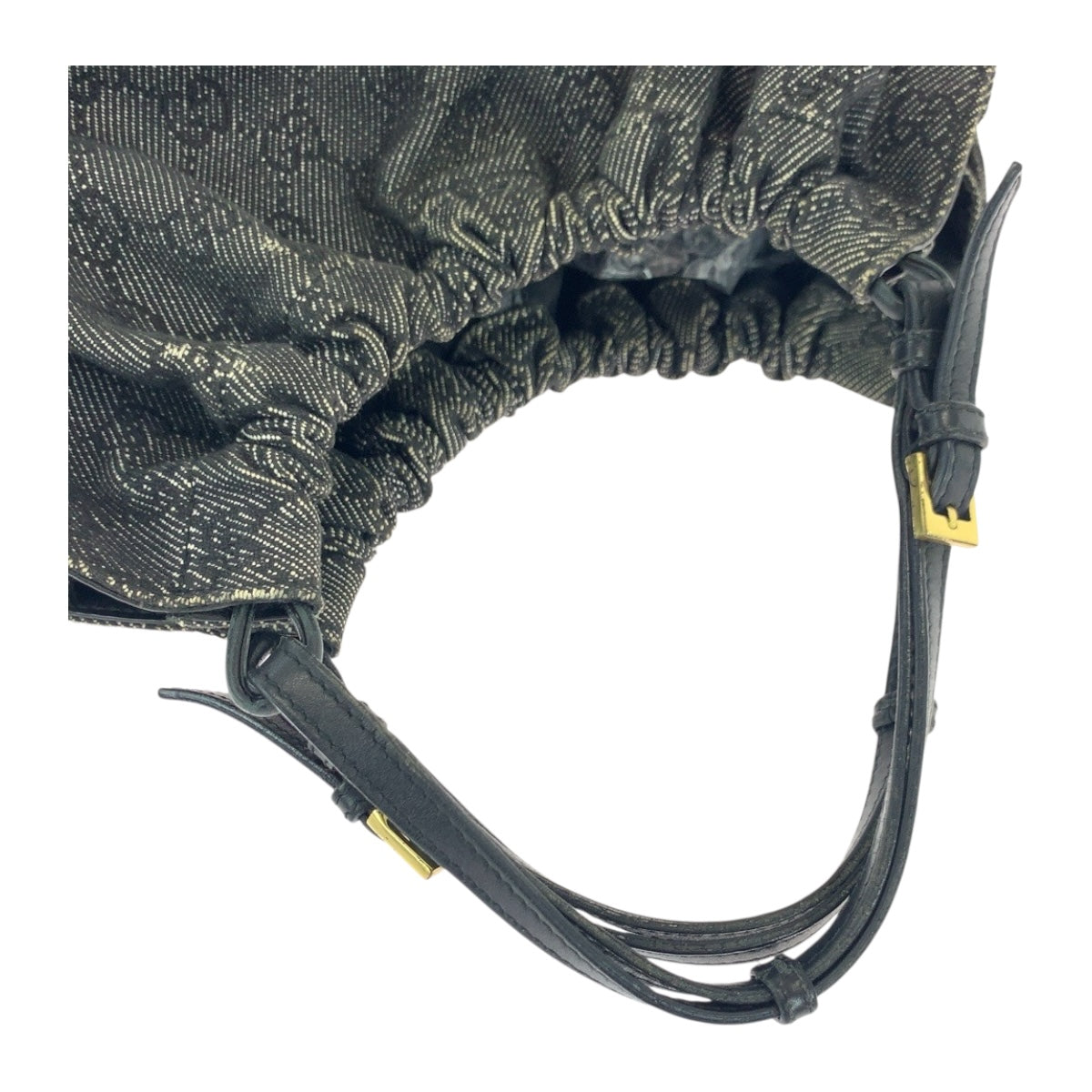 19728
GUCCI グッチ グレー ブラック ゴールド金具 GGキャンバス 76554 ハンドバッグ  レディース AB27