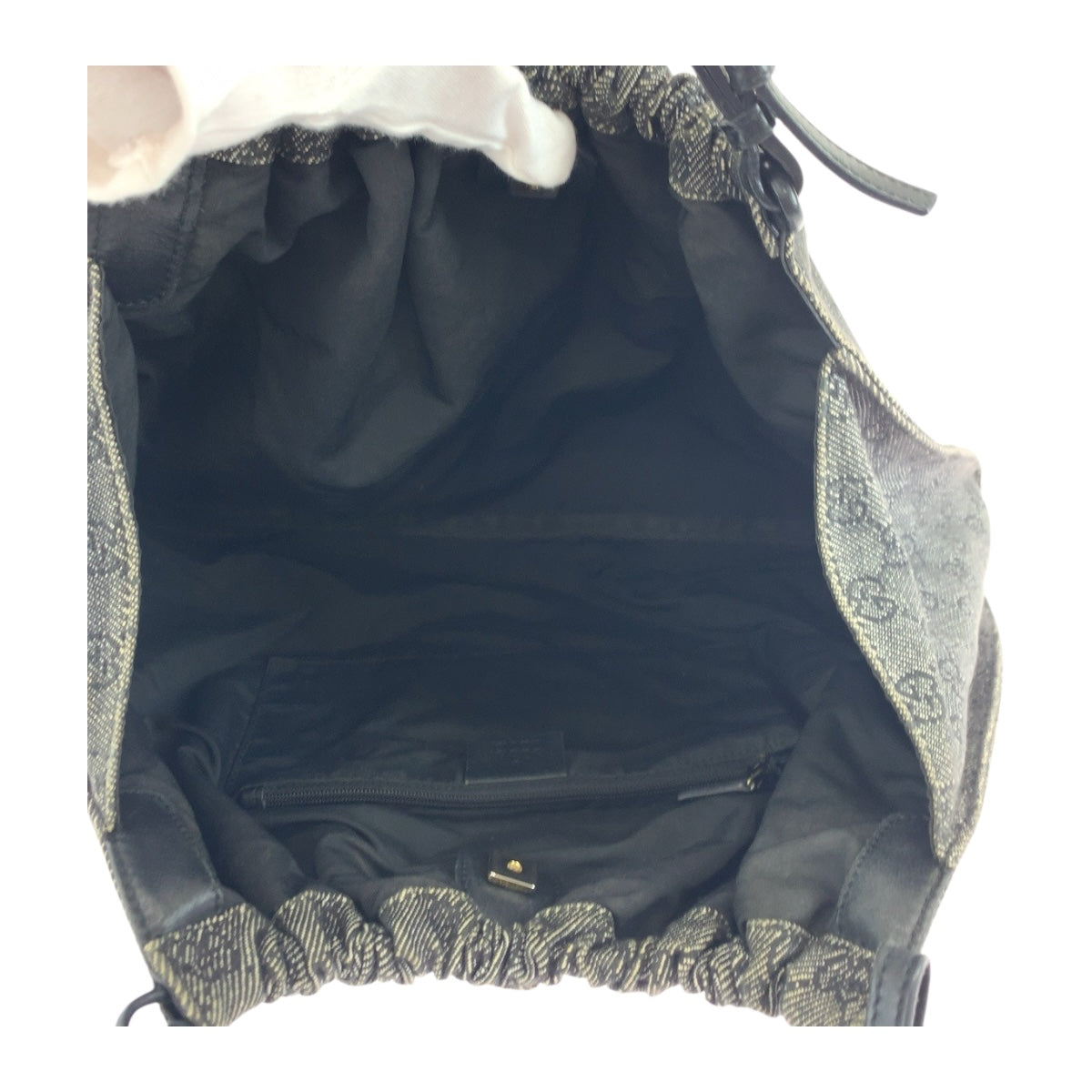 19728
GUCCI グッチ グレー ブラック ゴールド金具 GGキャンバス 76554 ハンドバッグ  レディース AB27